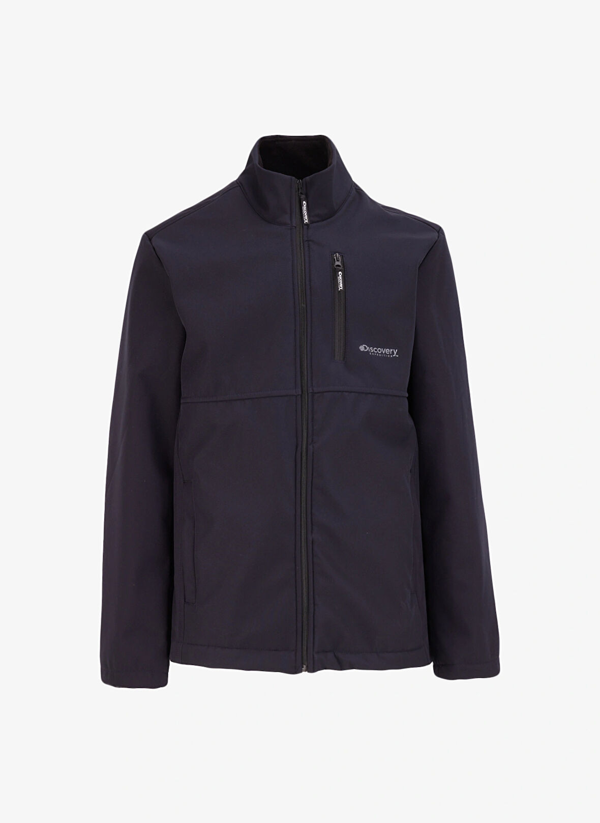 Lacivert Erkek Dik Yaka Relaxed Fit Baskılı Sweatshirt D4WM-SWT3259