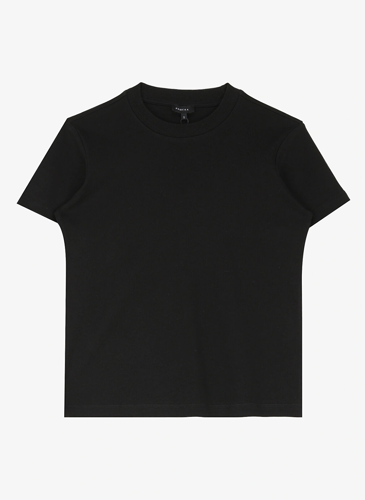 Fabrika Bisiklet Yaka Düz Siyah T-Shirt F4WL-TST0758