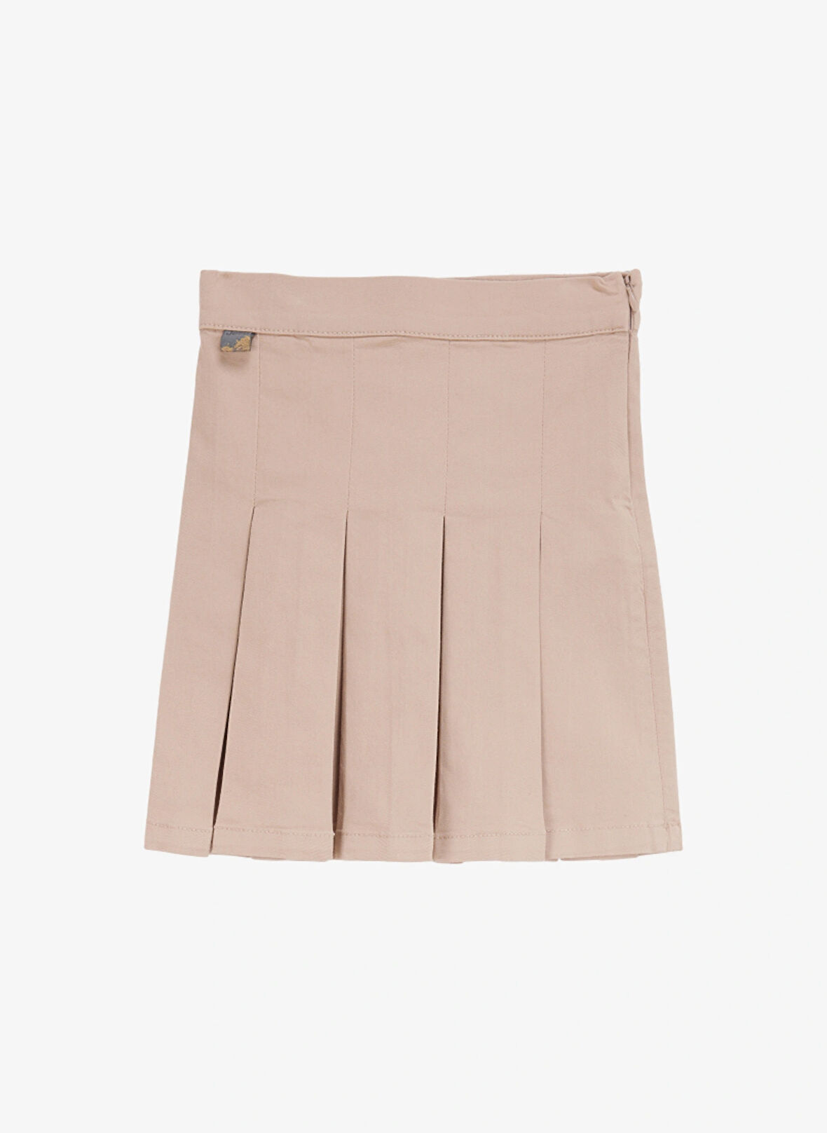 Jeep Yüksek Bel Normal Deve Tüyü Piliseli Mini Kız Çocuk Etek J4WG-ETK7501