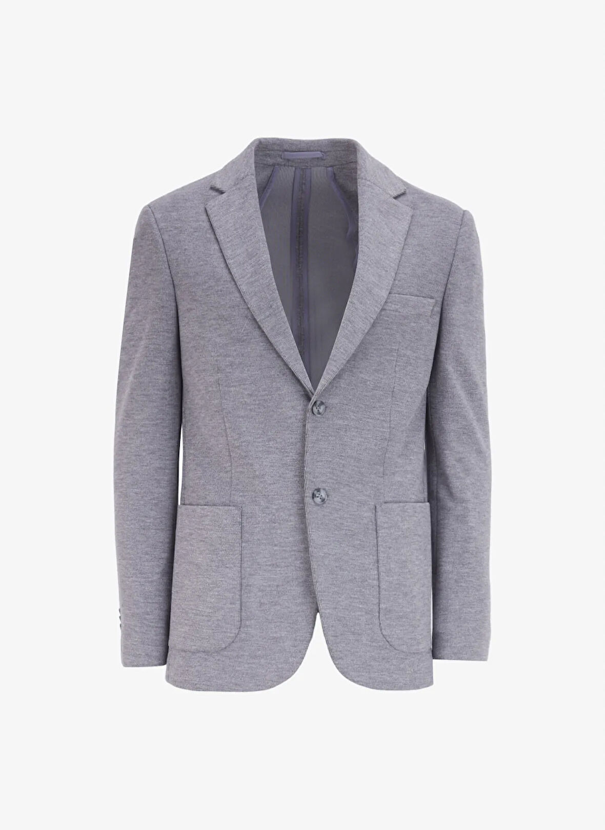 Fabrika Basic Gri Melanj Erkek Düz Ceket F4WM-CKT 2001