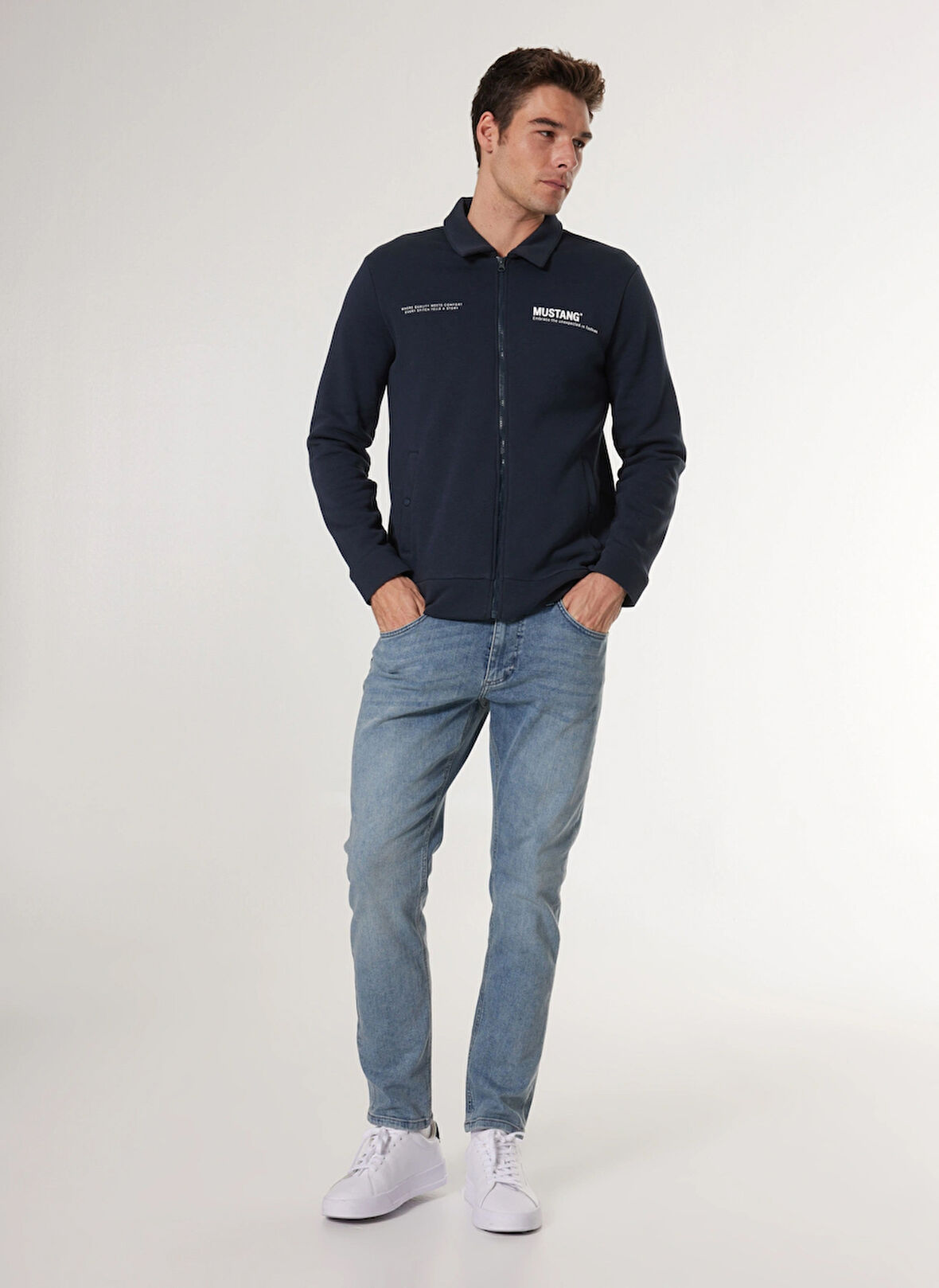 Mustang Normal Bel Tapered Fit Mavi Erkek Denim Pantolon Toledo Tapered - 1326
