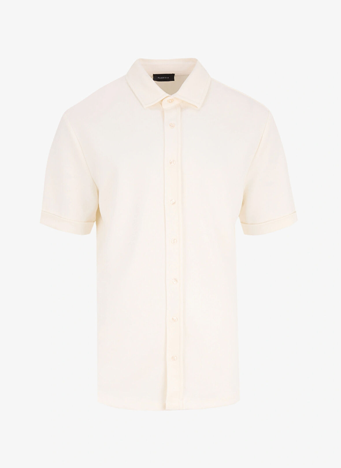Fabrika Basic Gömlek Yaka Düz Ekru Erkek Gömlek F4SM-GML 0703