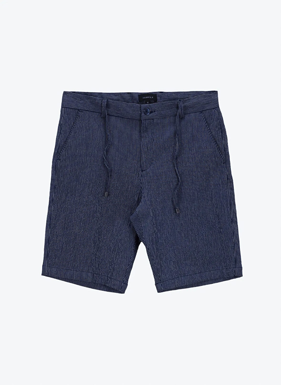 Fabrika Bağlamalı Bel Basic Lacivert Erkek Bermuda Şort FABRESA