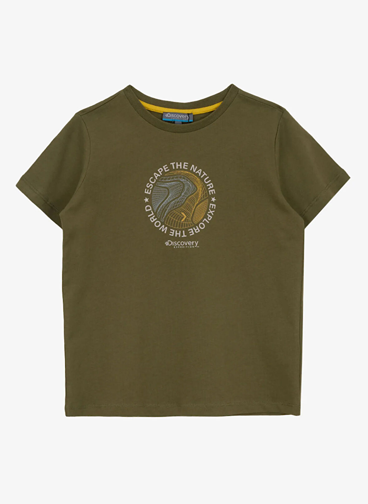 Discovery Expedition Baskılı Haki Erkek Çocuk T-Shirt D5SB-TST3221
