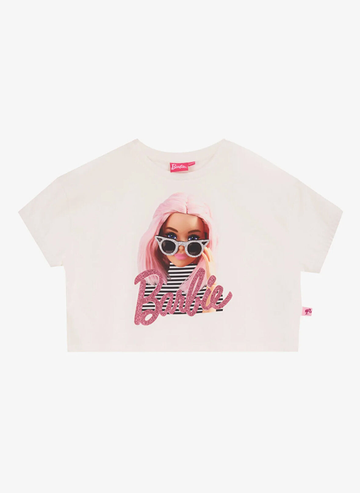 Barbie Baskılı Ekru Kız Çocuk T-Shirt BRB5SG-TST6008
