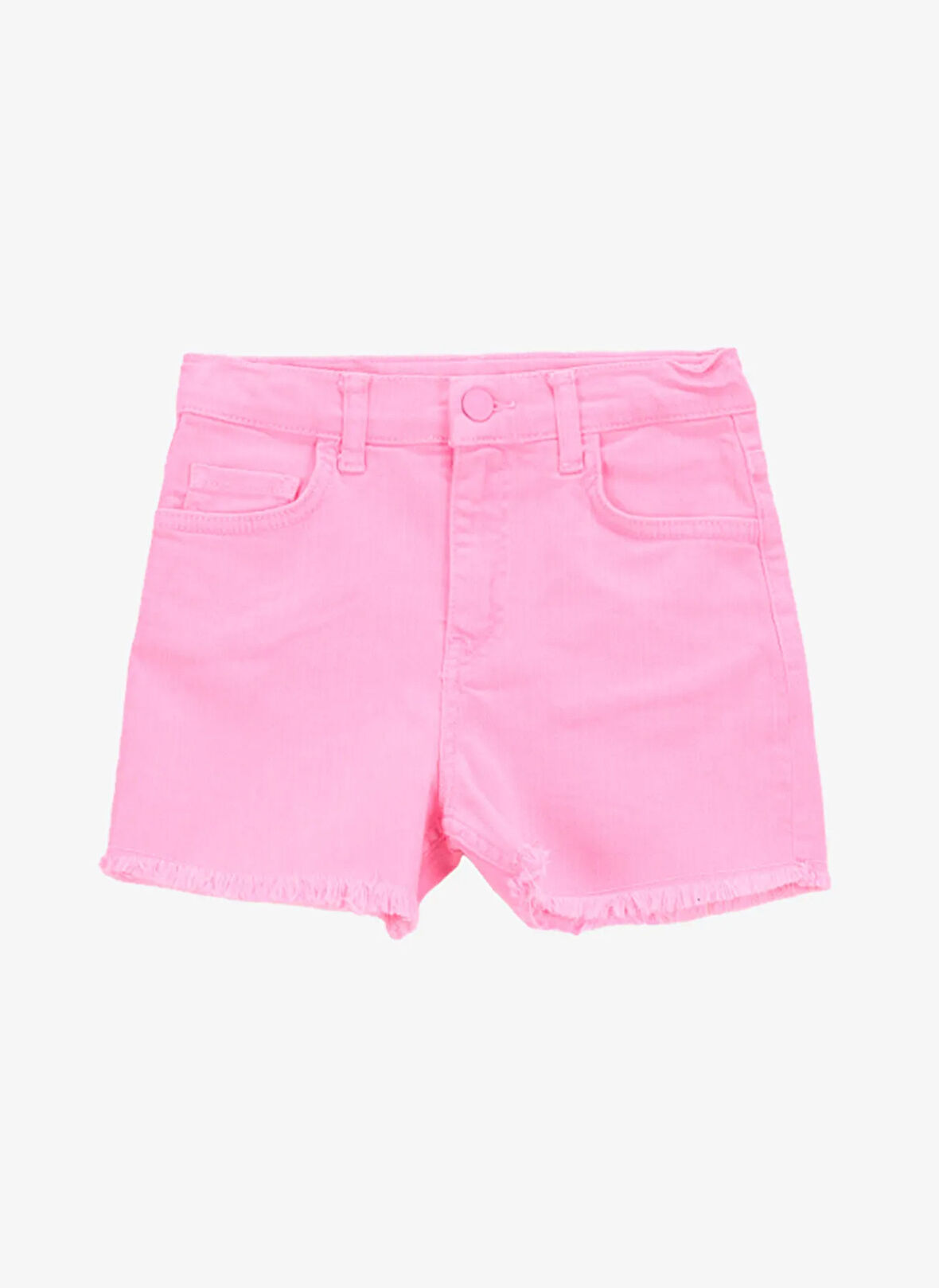 Barbie Yüksek Bel Standart Pembe Kız Çocuk Denim Şort BRB5SG-SRT6008