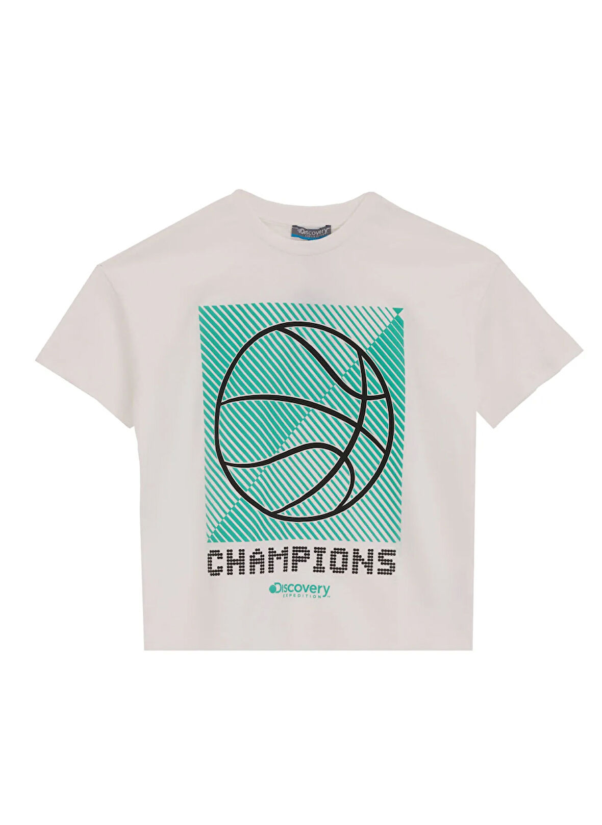 Discovery Expedition Baskılı Beyaz Erkek Çocuk T-Shirt D5SB-TST3215