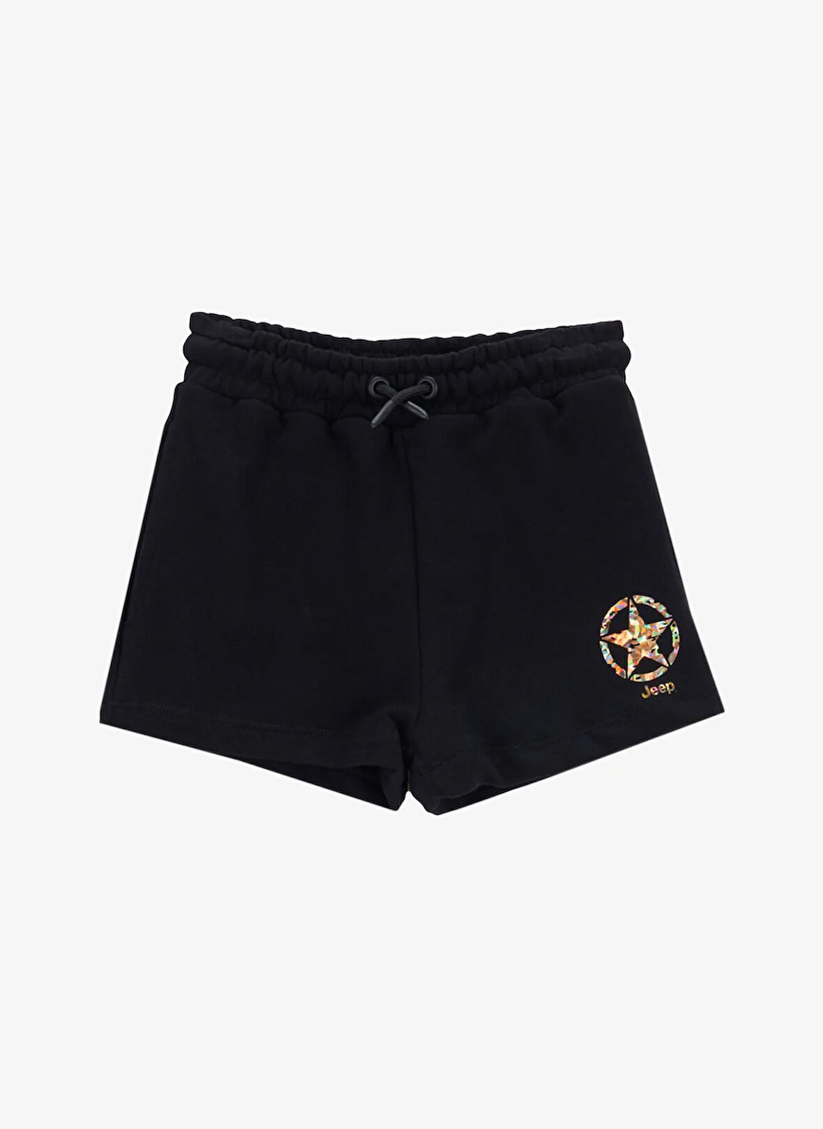 Jeep Lastikli Bel Relaxed Siyah Kız Çocuk Şort J5SG-SHT7603