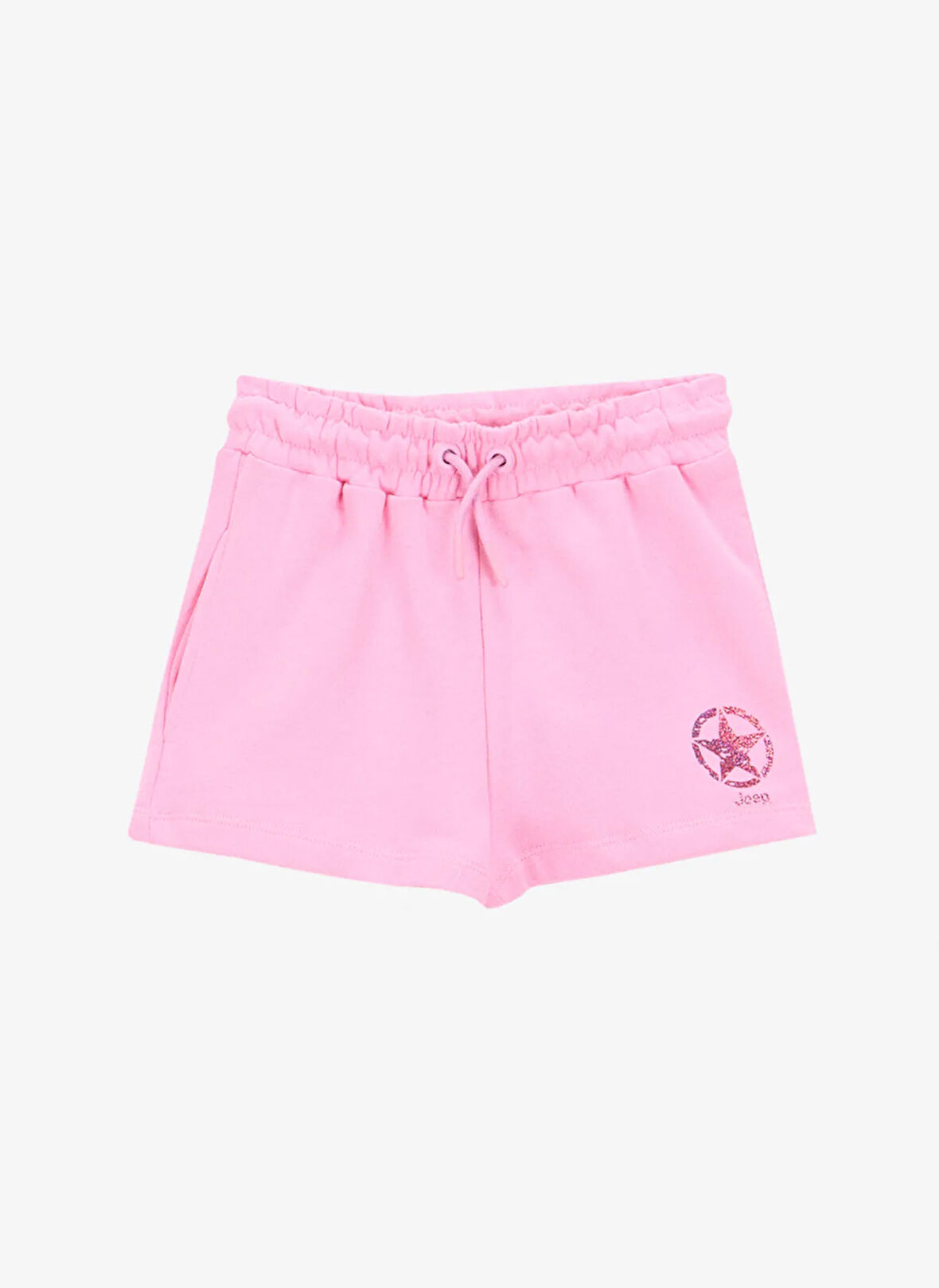 Jeep Lastikli Bel Relaxed Pembe Kız Çocuk Şort J5SG-SHT7603
