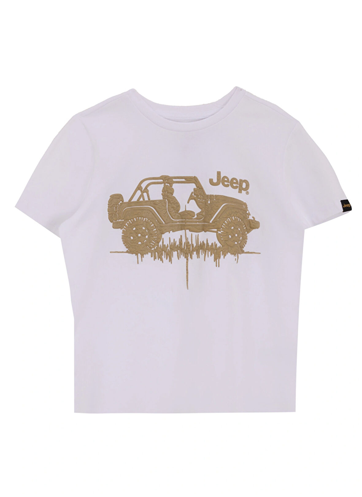 Jeep Ekru Erkek Çocuk Baskılı T-Shirt J5SB-TST7748