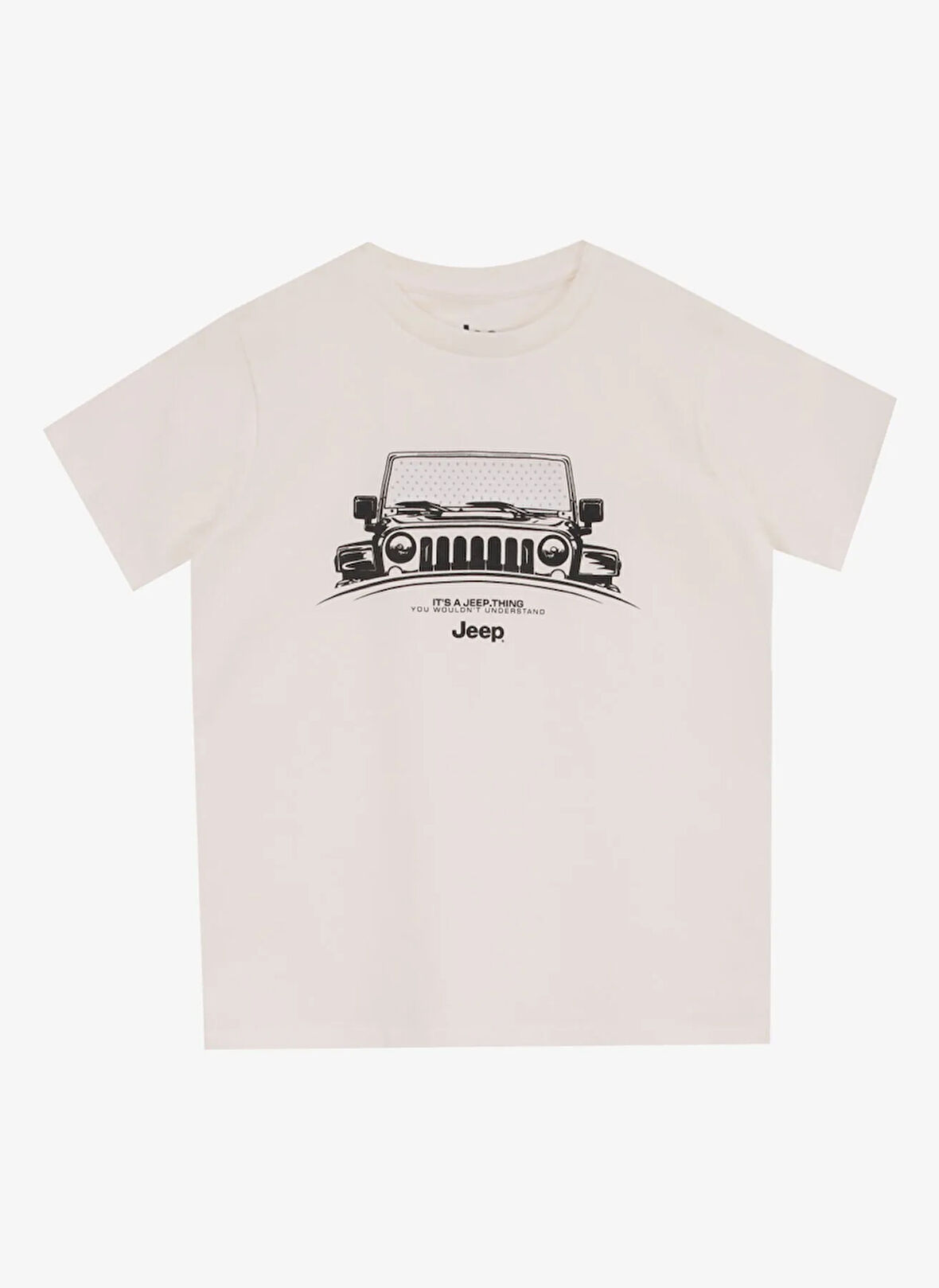 Jeep Baskılı Ekru Erkek Çocuk T-Shirt J5SB-TST7734