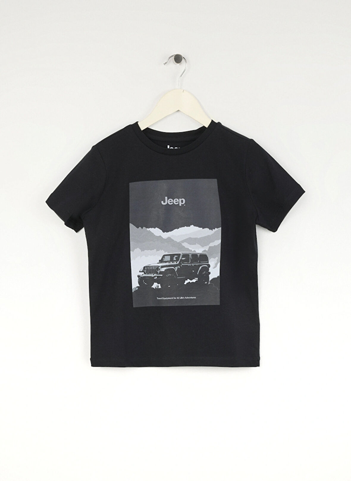 Jeep Baskılı Siyah Erkek T-Shirt J5SB-TST7743