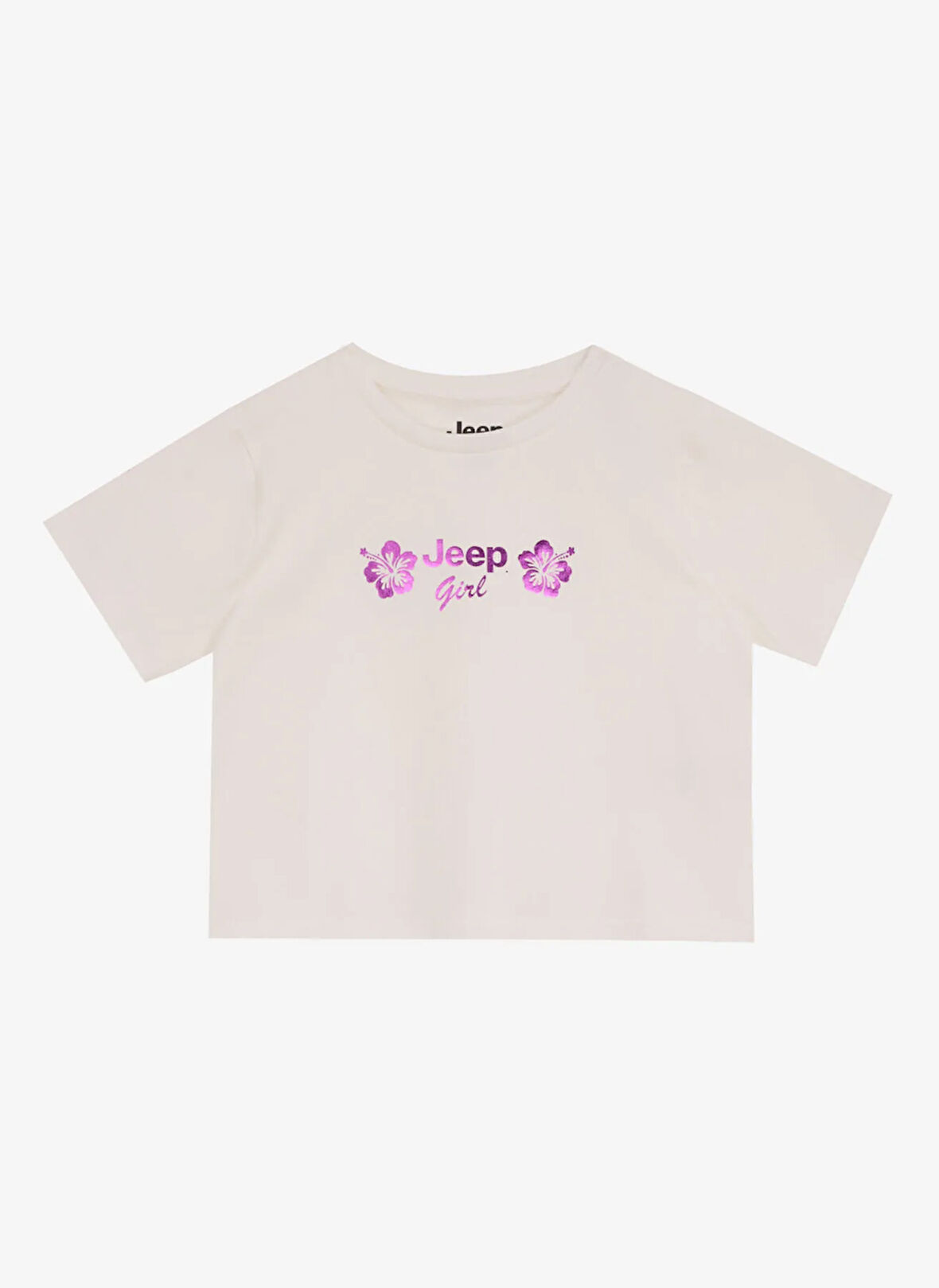 Ekru Kız Çocuk Baskılı T-Shirt J5SG-TST7500