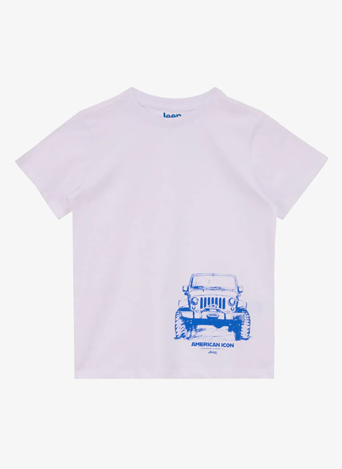 Jeep Baskılı Beyaz Erkek Çocuk T-Shirt J5SB-TST7762