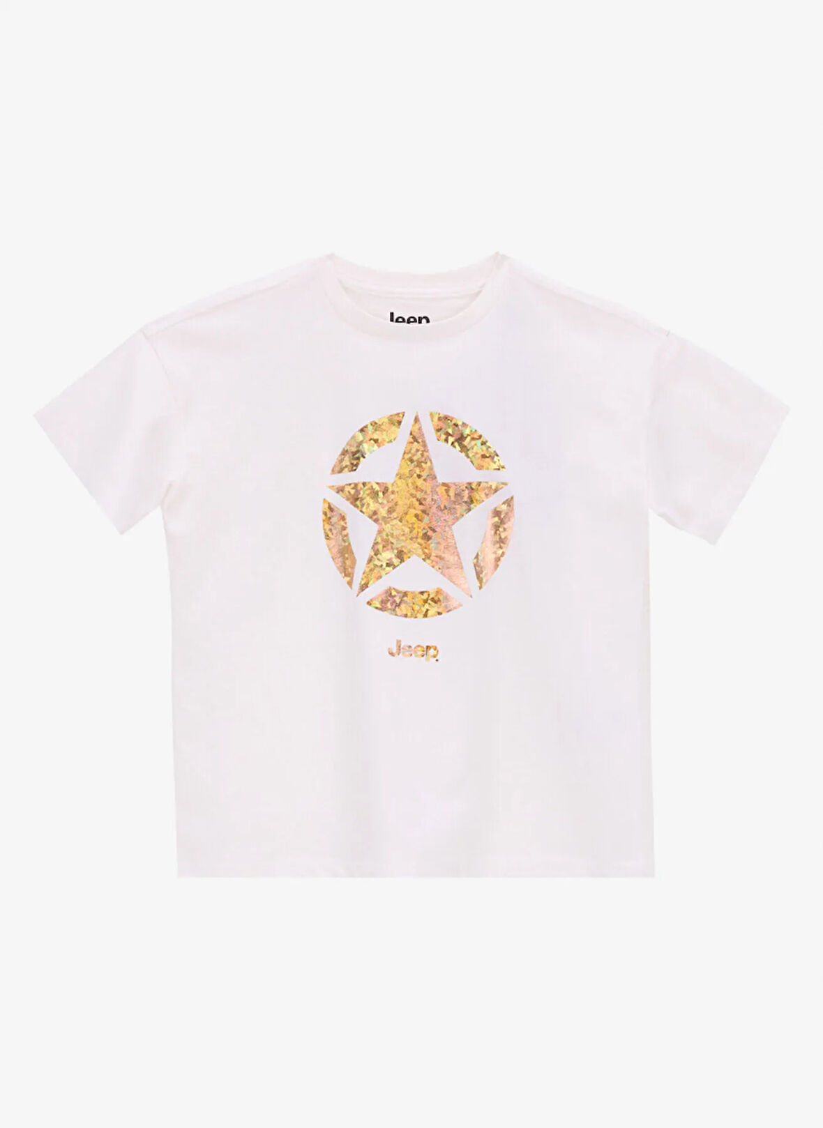Jeep Baskılı Ekru Kız Çocuk T-Shirt J5SG-TST7504