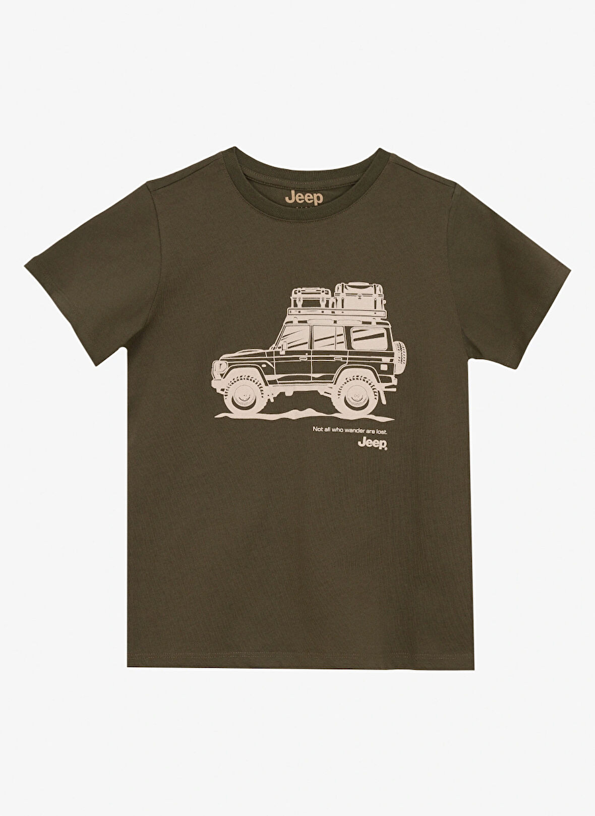 Jeep Baskılı Haki Erkek Çocuk T-Shirt J5SB-TST7763