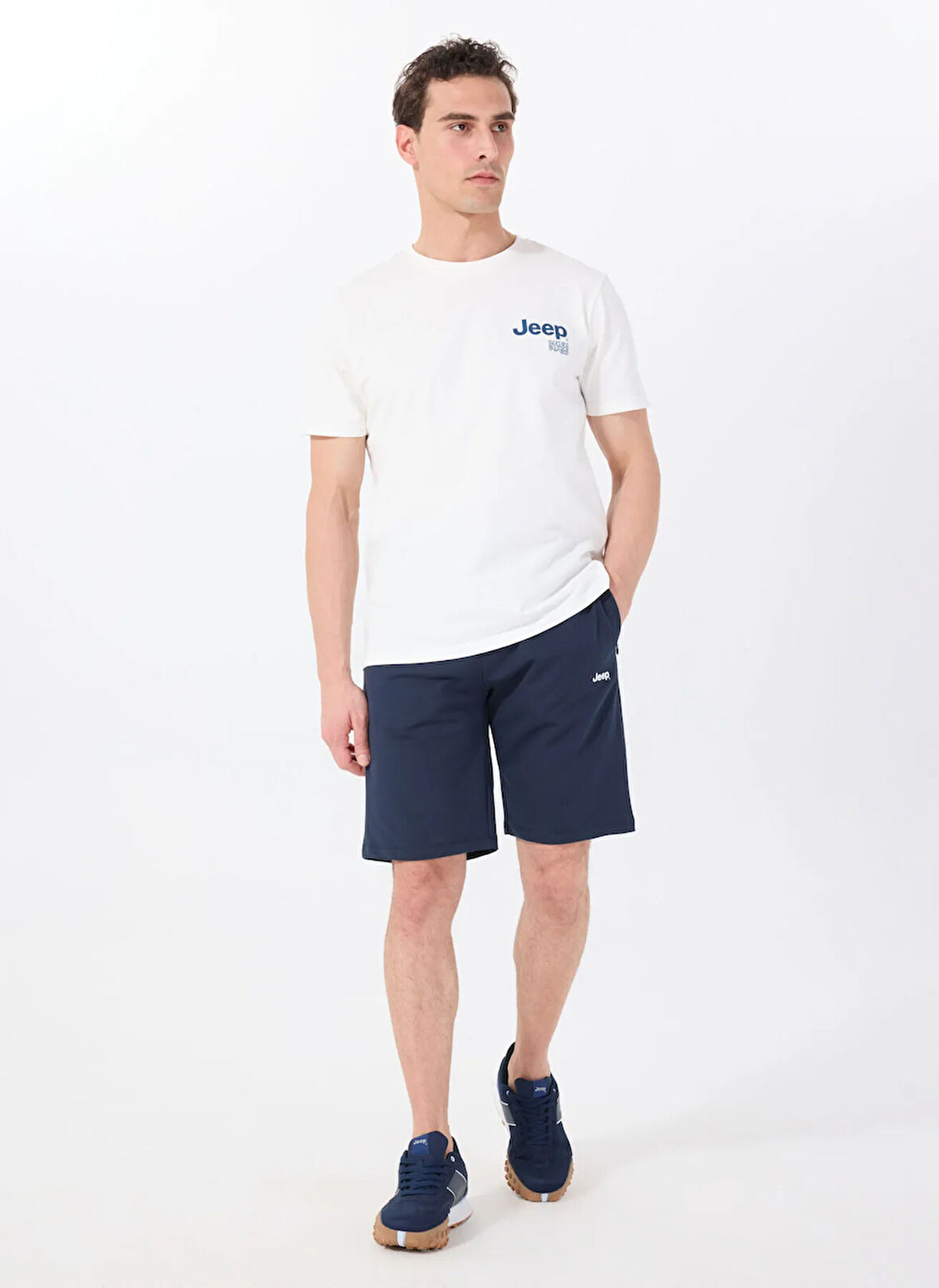 Lacivert Erkek Basic Düz Sweat Şort J5SM-SHT7252