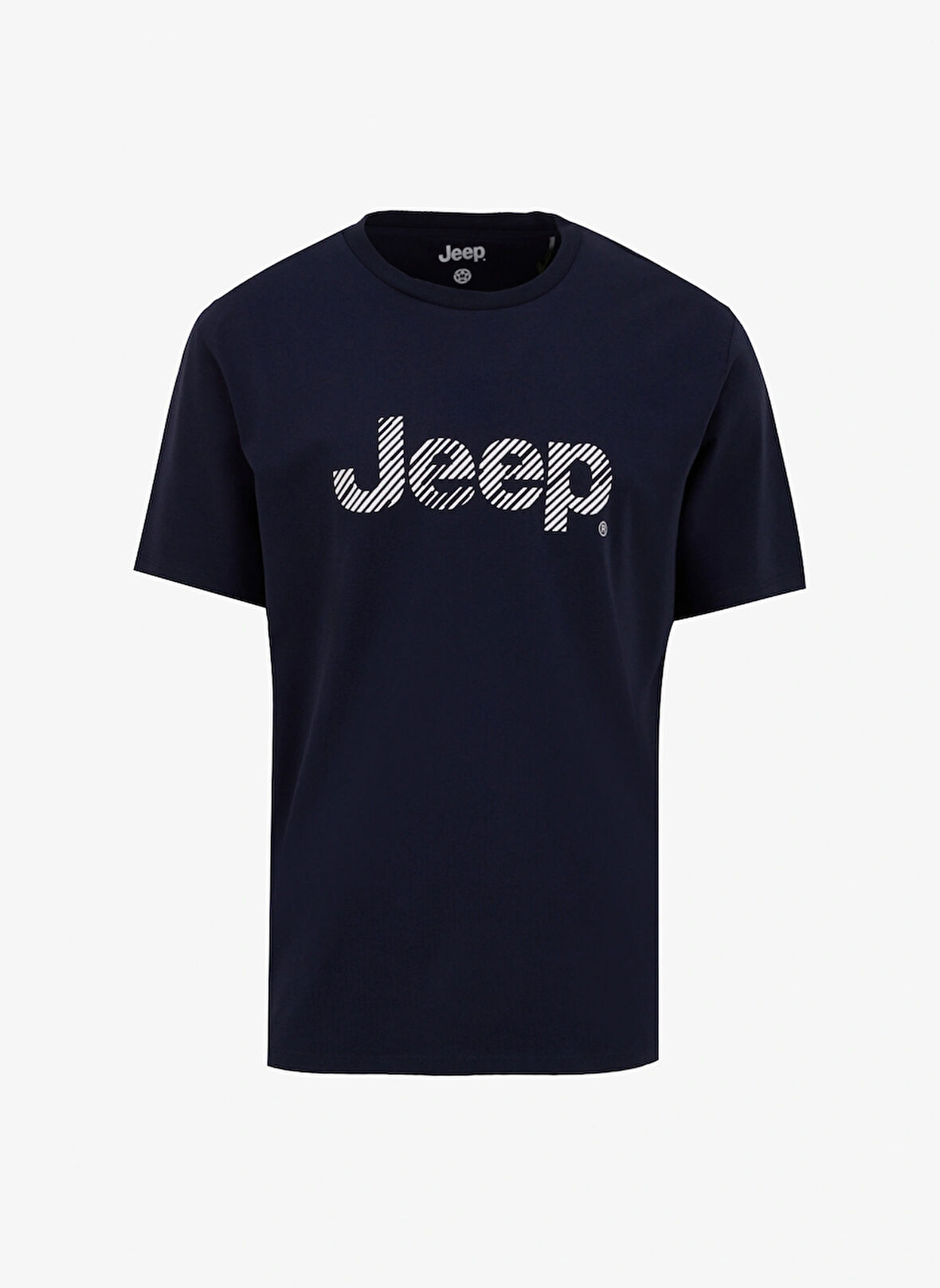 Jeep Bisiklet Yaka Baskılı Lacivert Erkek T-Shirt J5SM-TST7351
