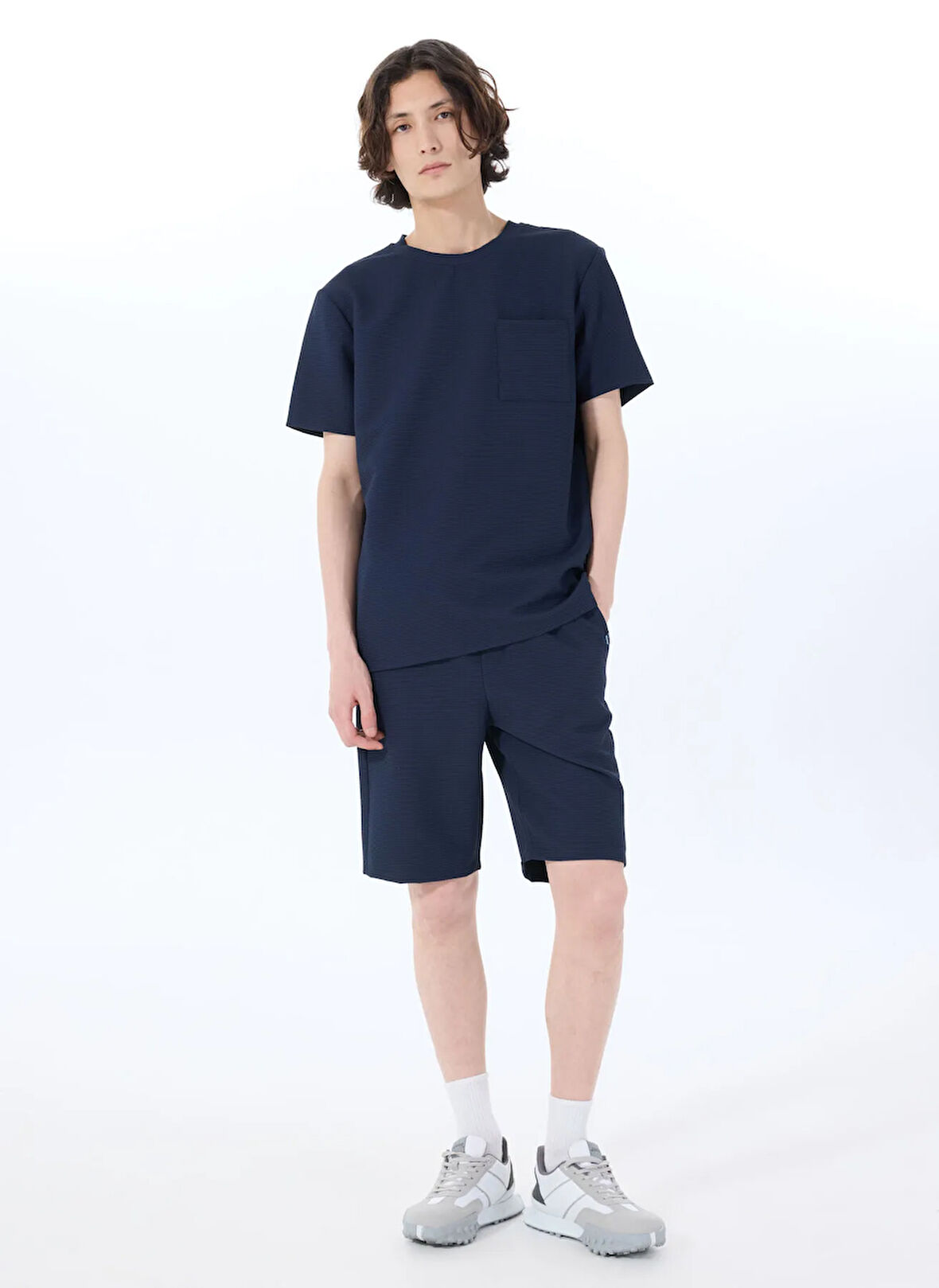 Lacivert Erkek Basic Sweat Şort J5SM-SHT7271