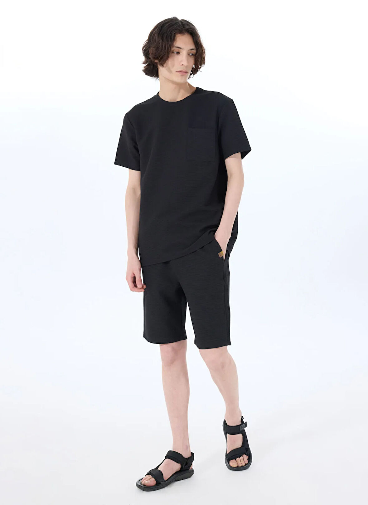 Siyah Erkek Basic Sweat Şort J5SM-SHT7271