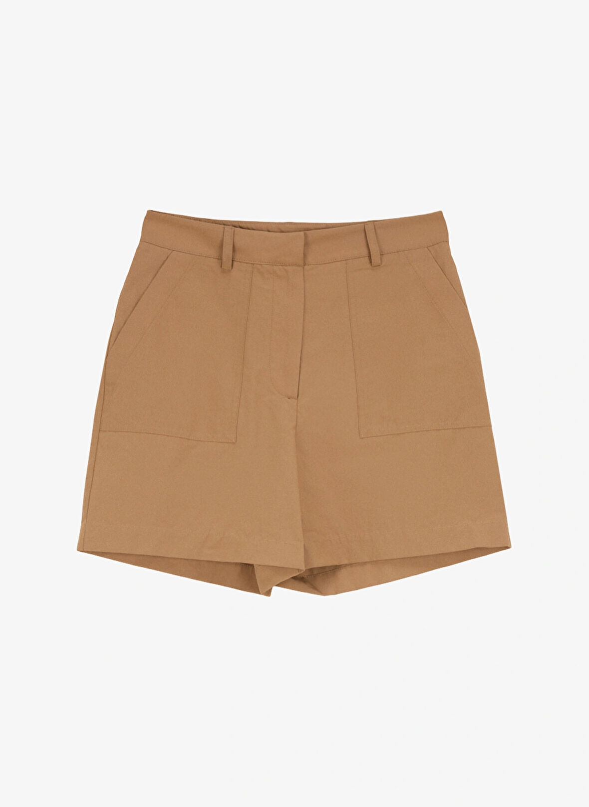 Fabrika Standart Bel Relaxed Bej Kadın Şort F5SL-SHT0154