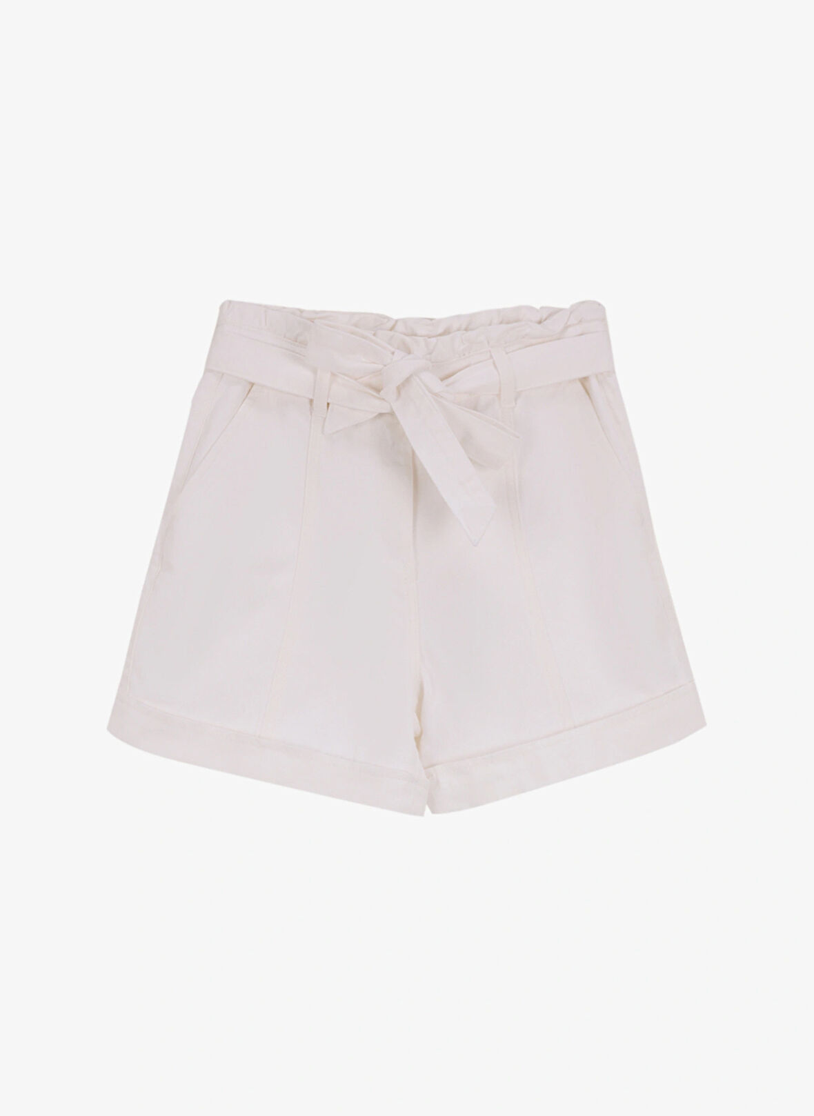 Fabrika Normal Bel Basic Beyaz Kadın Denim Şort F5SL-SHT0343