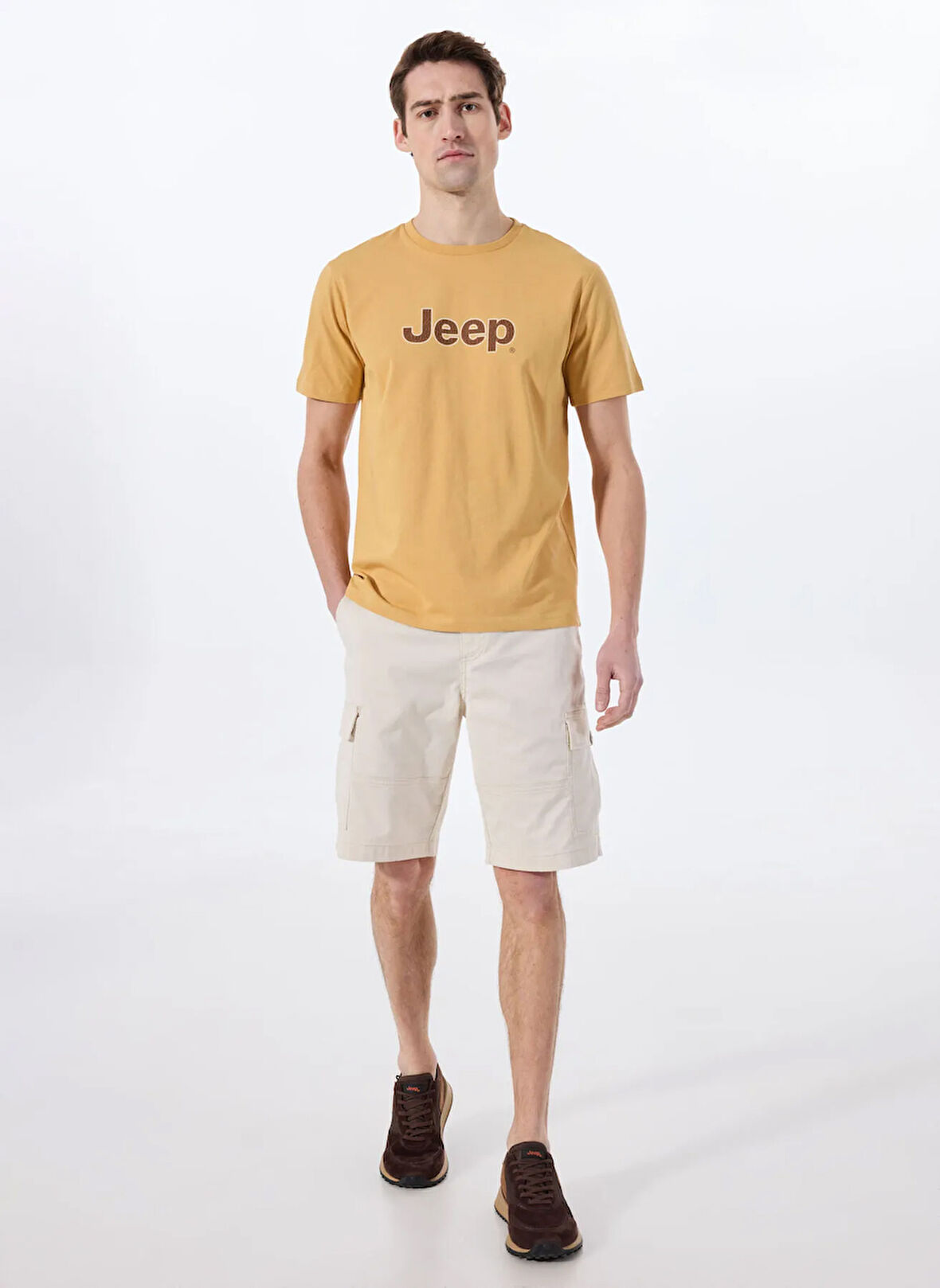 Jeep Normal Bel Açık Bej Erkek Kargo Şort J5SM-SHT7264