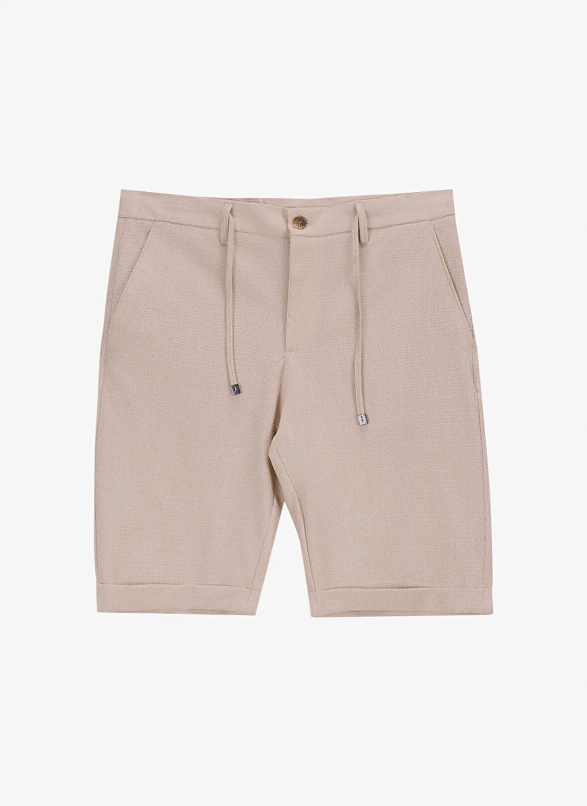 Fabrika Normal Bel Basic Bej Erkek Bermuda Şort F5SM-SHT 2771