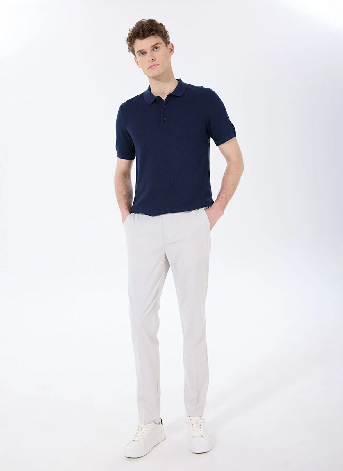 Fabrika Normal Bel Normal Paça Açık Gri Erkek Chino Pantolon F5SM-PNT 2728