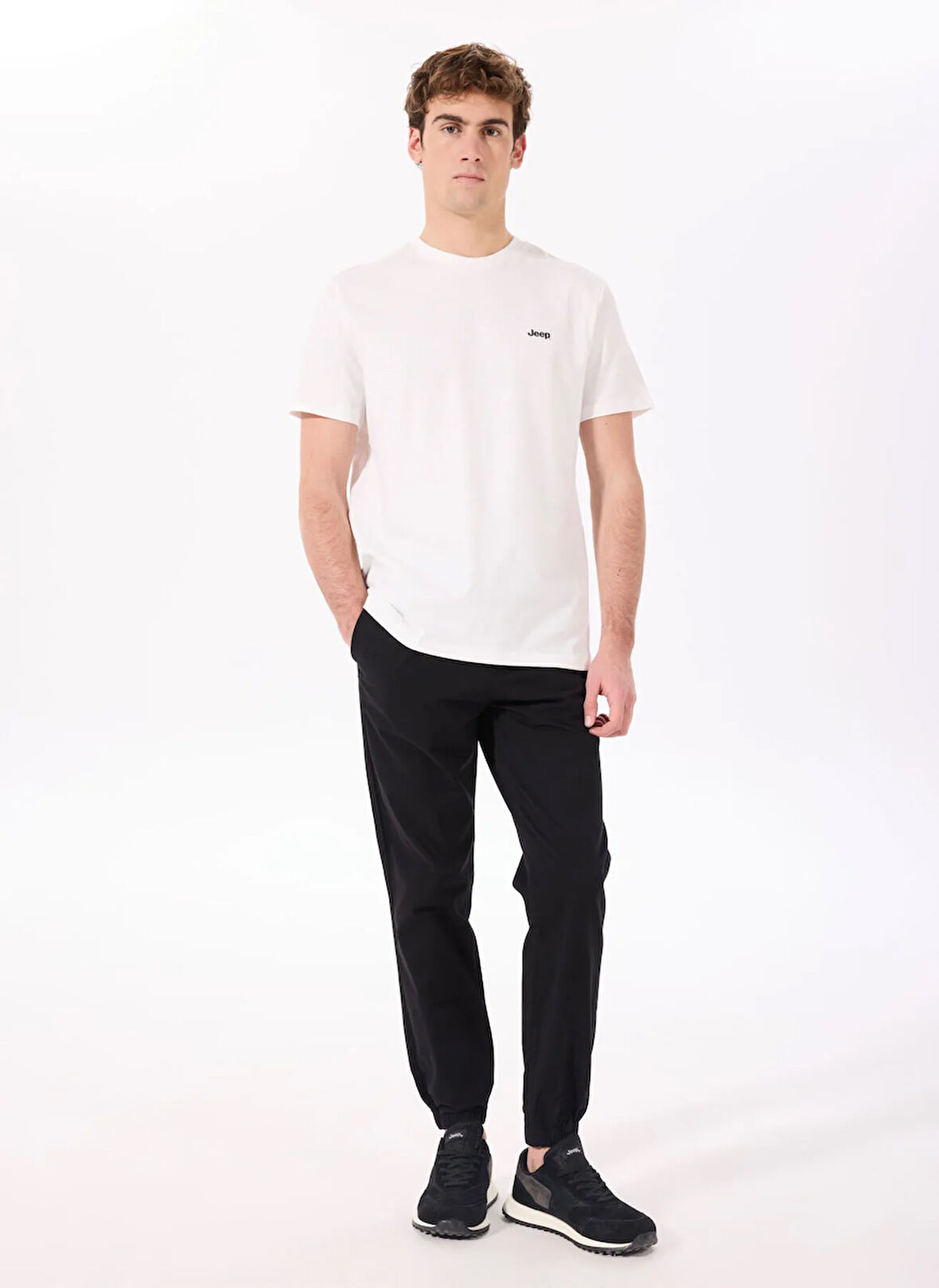 Jeep Lastikli Bel Lastikli Paça Standart Siyah Erkek Pantolon J4WM-PNT4999
