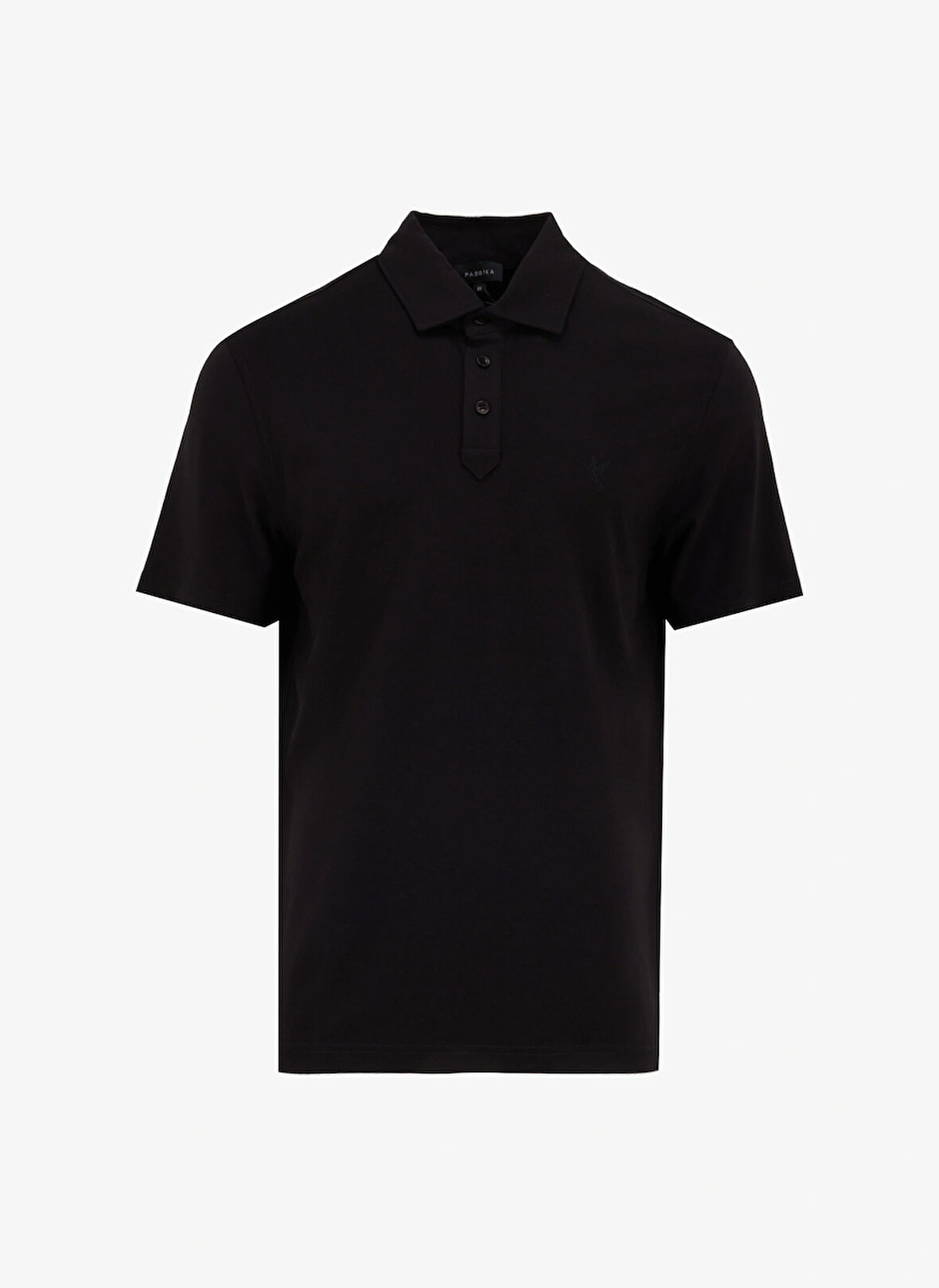 Fabrika Düz Siyah Erkek Polo T-Shirt F5SM-TST 2040