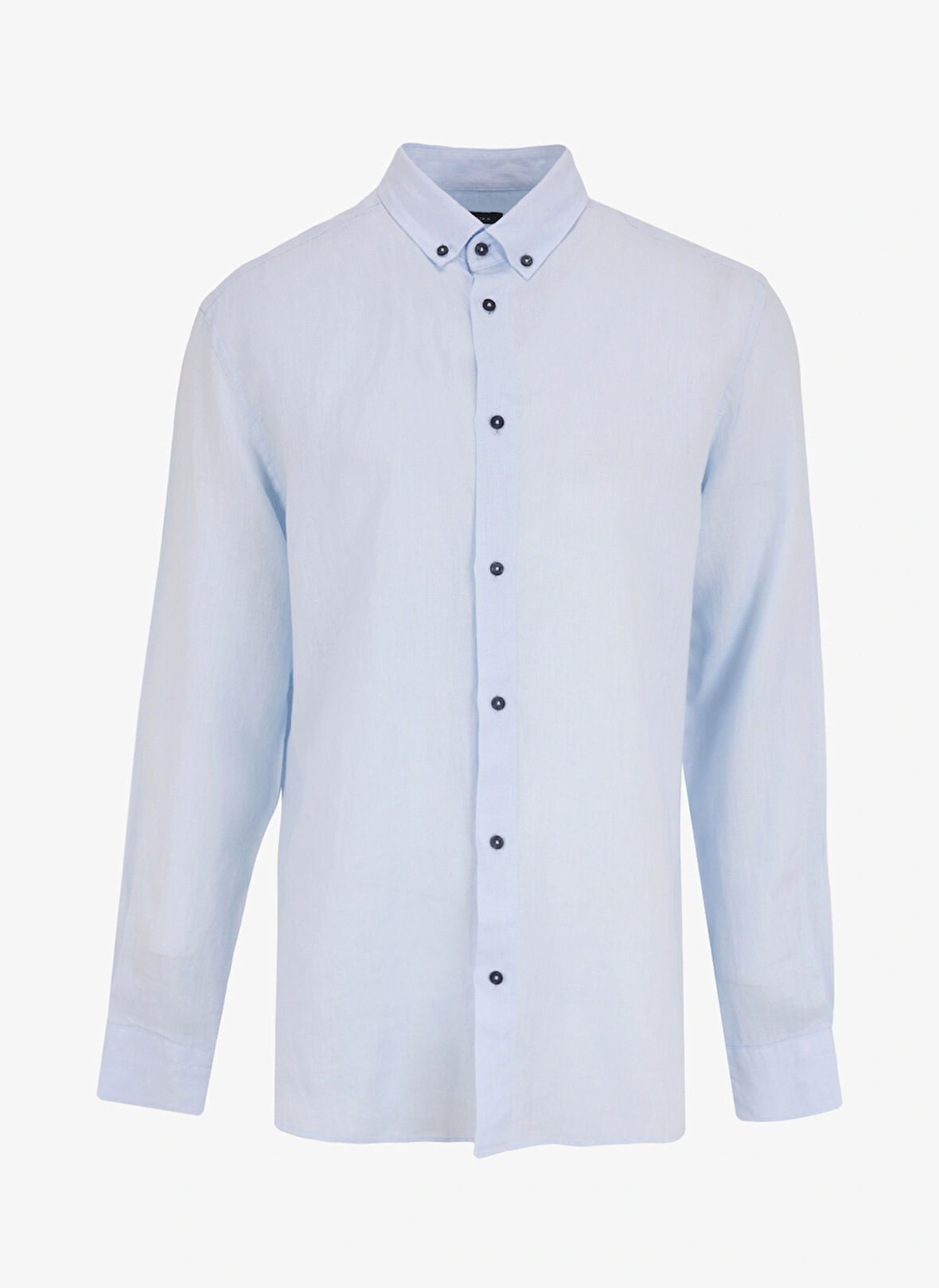 Fabrika Comfort Regular Fit Düğmeli Yaka Düz Mavi Erkek Gömlek FC5SM-GML 2542