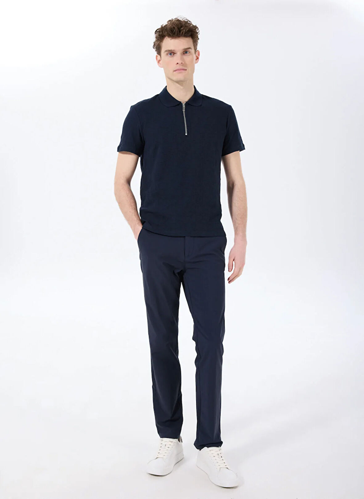 Fabrika Comfort Bağlamalı Bel Normal Paça Lacivert Erkek Chino Pantolon FC5SM-PNT 2756