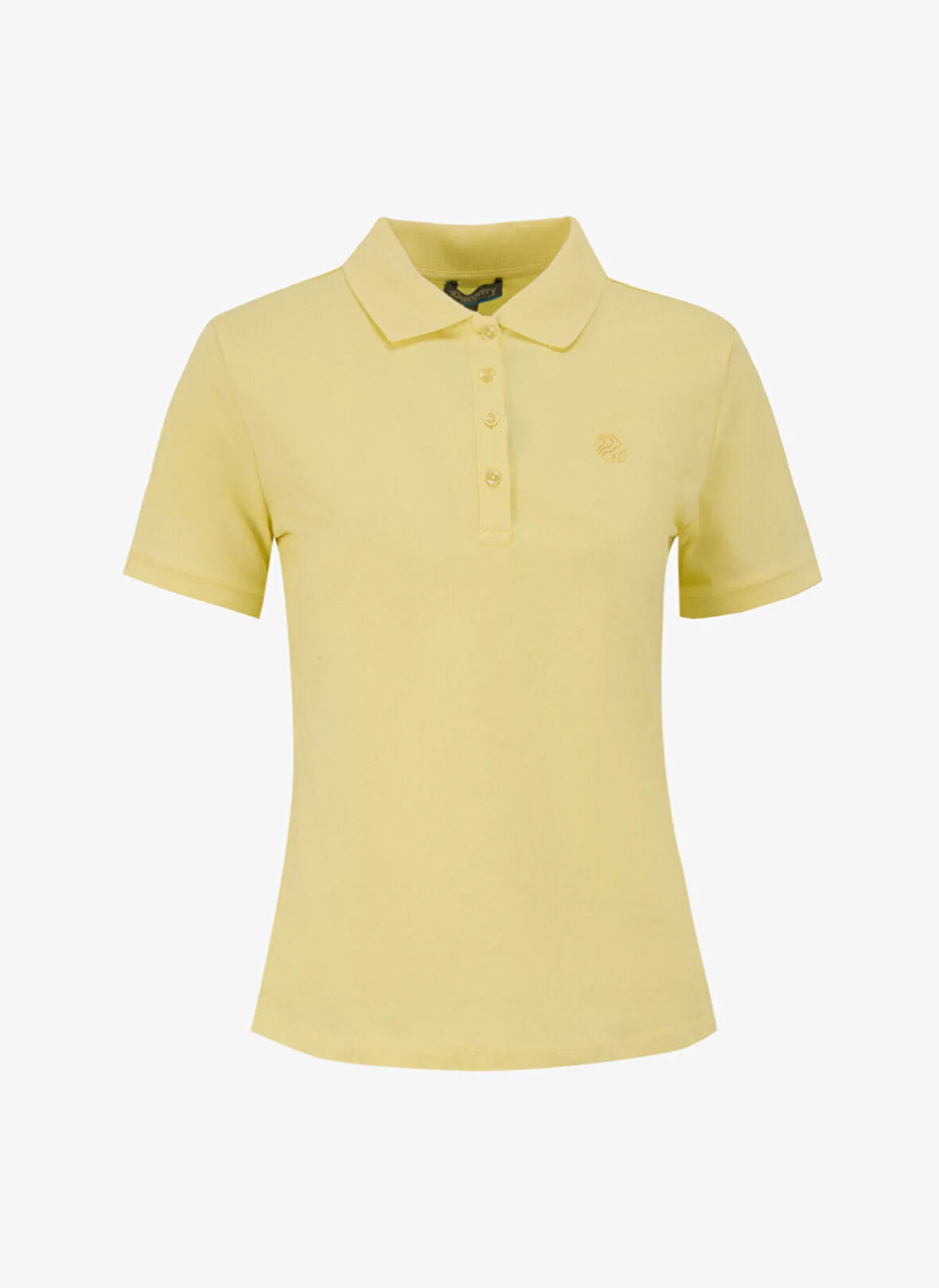 Discovery Expedition D5SL-TST3598 Sarı Basic Düz Kadın Polo T-Shirt