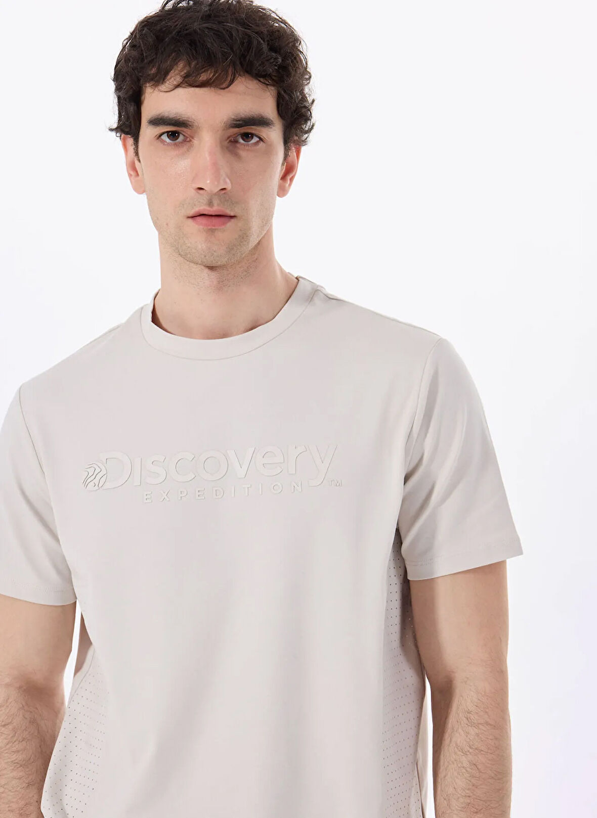 Discovery Expedition D5SM-TST3714 Taş Bisiklet Yaka Relaxed Baskılı Erkek T-Shirt