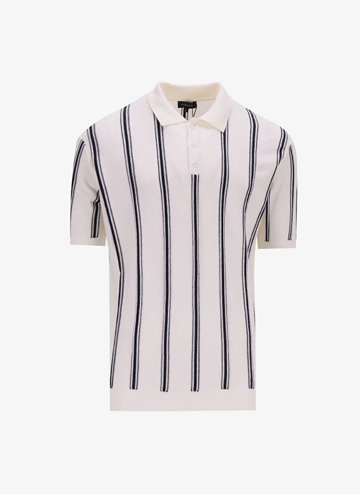 Fabrika Comfort Polo Yaka Regular Fit Çizgili Beyaz Erkek Kazak FC5SM-KZK 2760