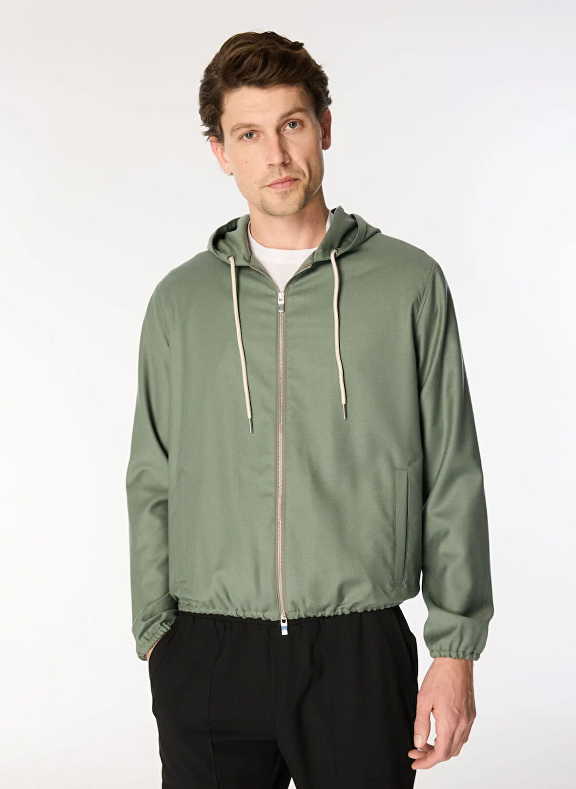 Tombolini Kapüşon Yaka Yeşil Erkek Sweatshırt SBM6.ILCQ.U300