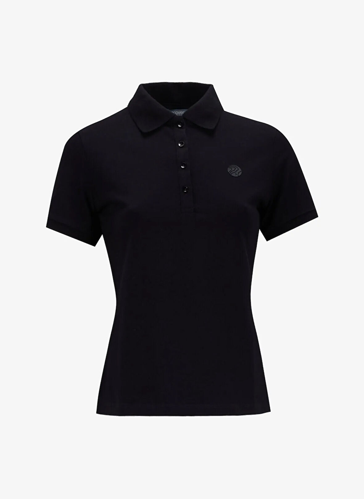 Discovery Expedition D5SL-TST3598 Siyah Basic Düz Kadın Polo T-Shirt