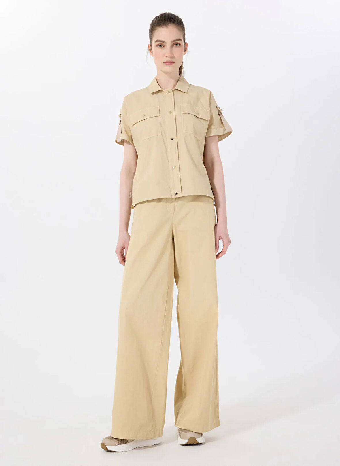 Discovery Expedition D5SL-PNT3625 Bej Relaxed Düz Kadın Pantolon