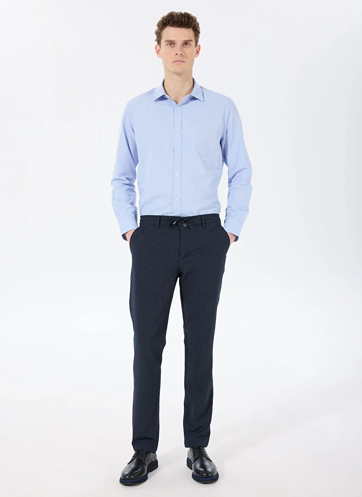 People By Fabrika Normal Bel Normal Paça Lacivert Erkek Chino Pantolon PBF5SM-PNT 5019
