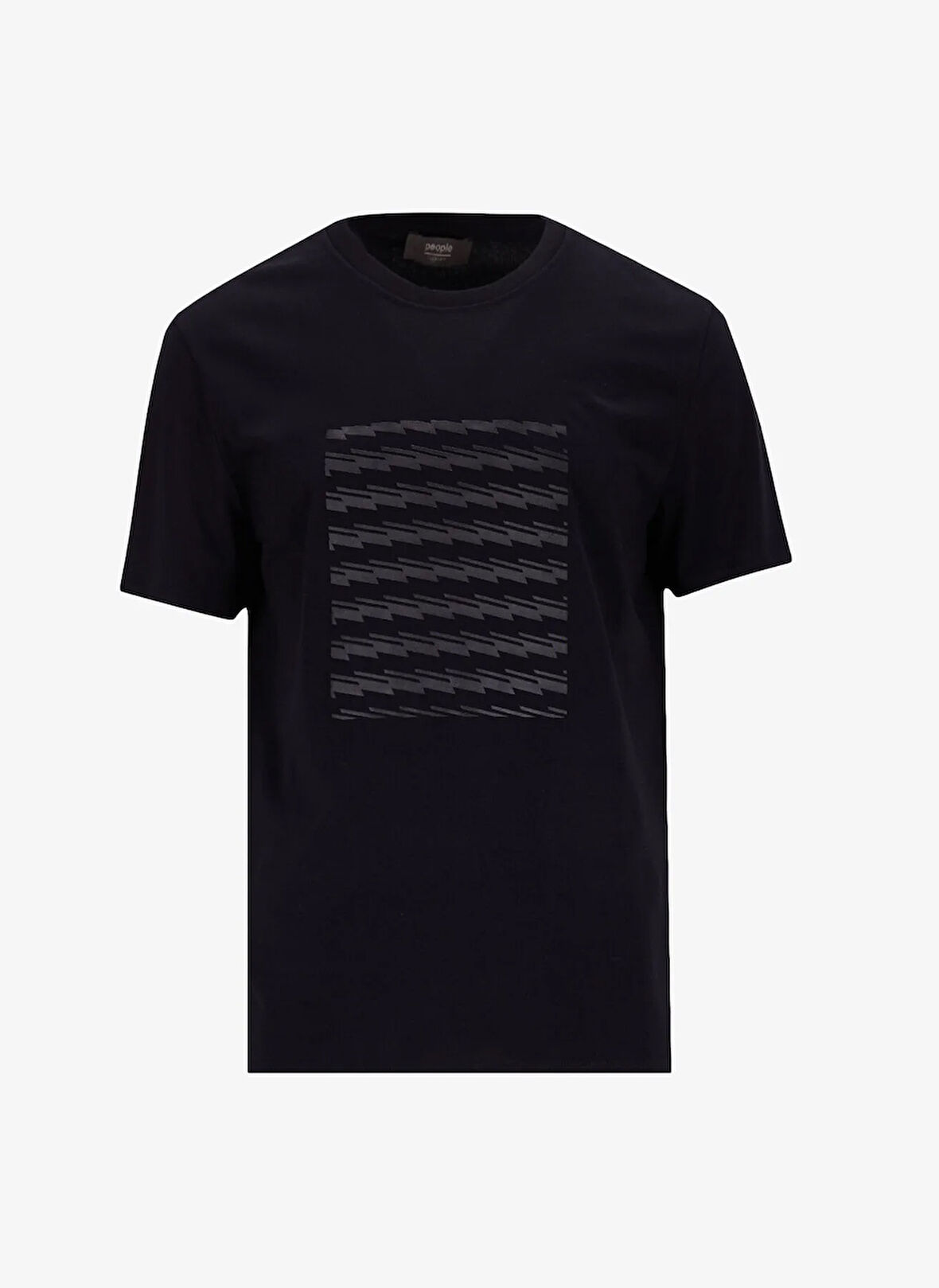 People By Fabrika Bisiklet Yaka Düz Siyah Erkek T-Shirt PBF5SM-TST 5104