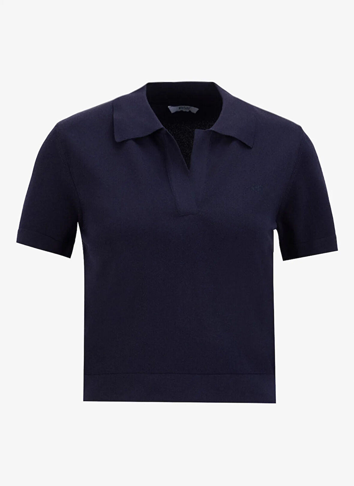 Mustang Polo Yaka Normal Nakışlı Lacivert Kazak Kadın M5SL-KZK1909