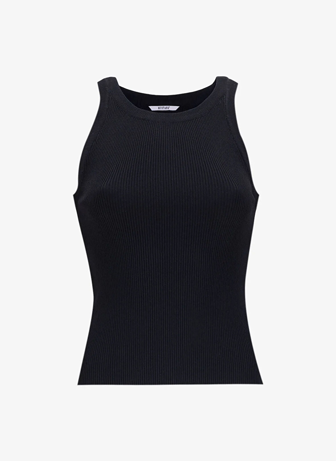 Mustang Bisiklet Yaka Düz Siyah Kadın Bluz M5SL-BLZ1913