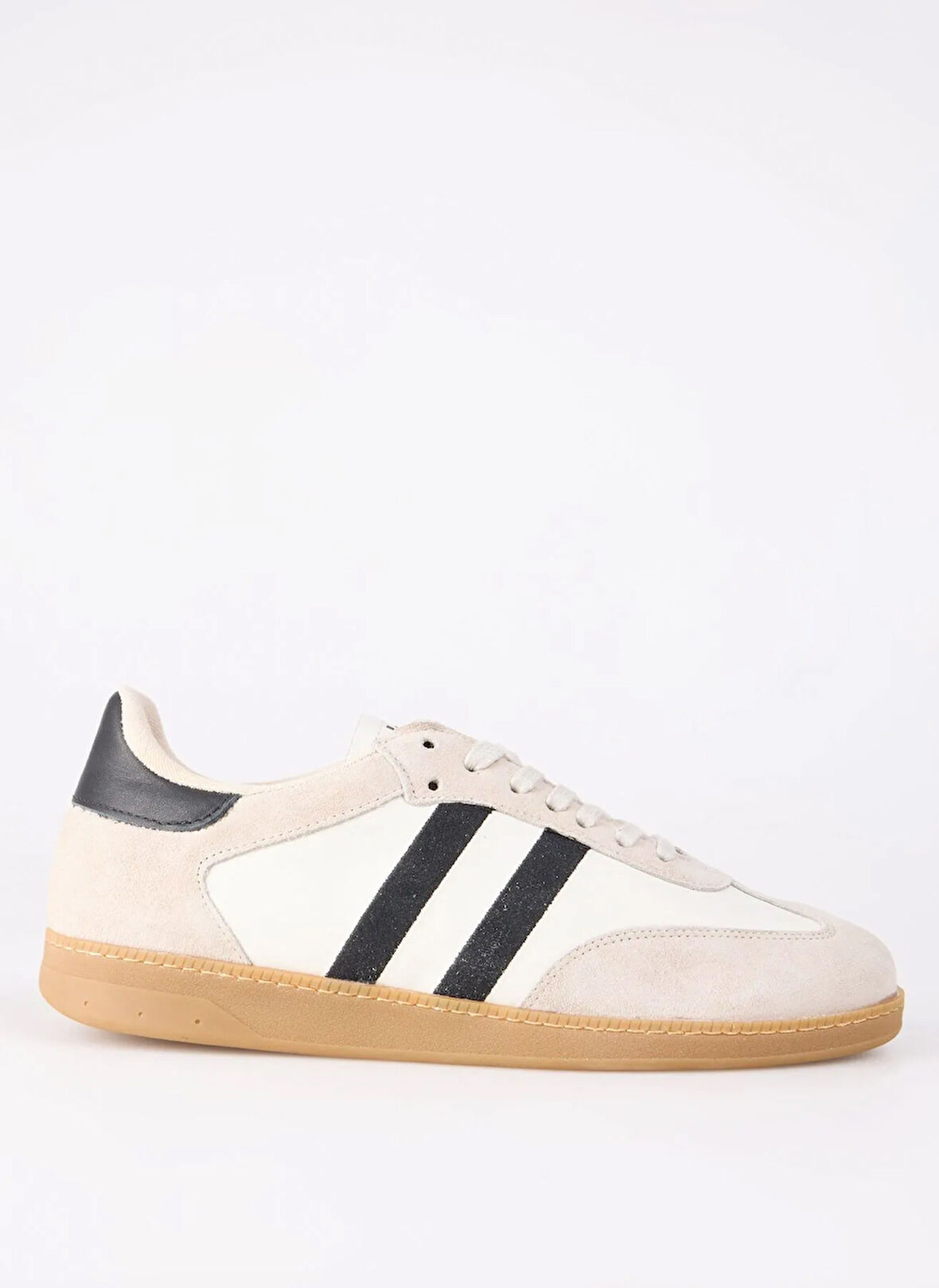 Beyaz Erkek Süet + Deri Sneaker BROCK