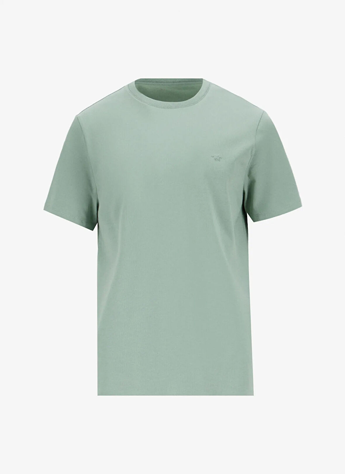 Mustang Bisiklet Yaka Düz Yeşil Erkek T-Shirt M4WM-TST-1987