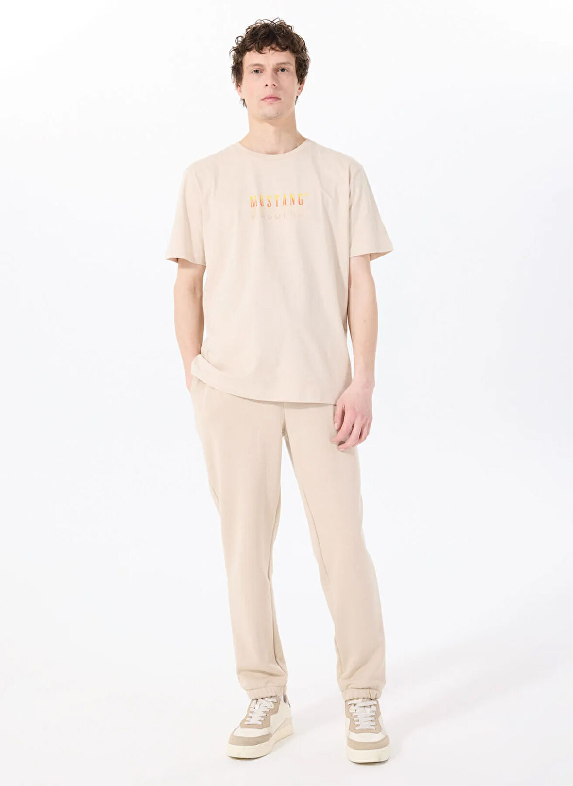 Mustang Relaxed Bej Erkek Eşofman Altı M5SM-EA1152