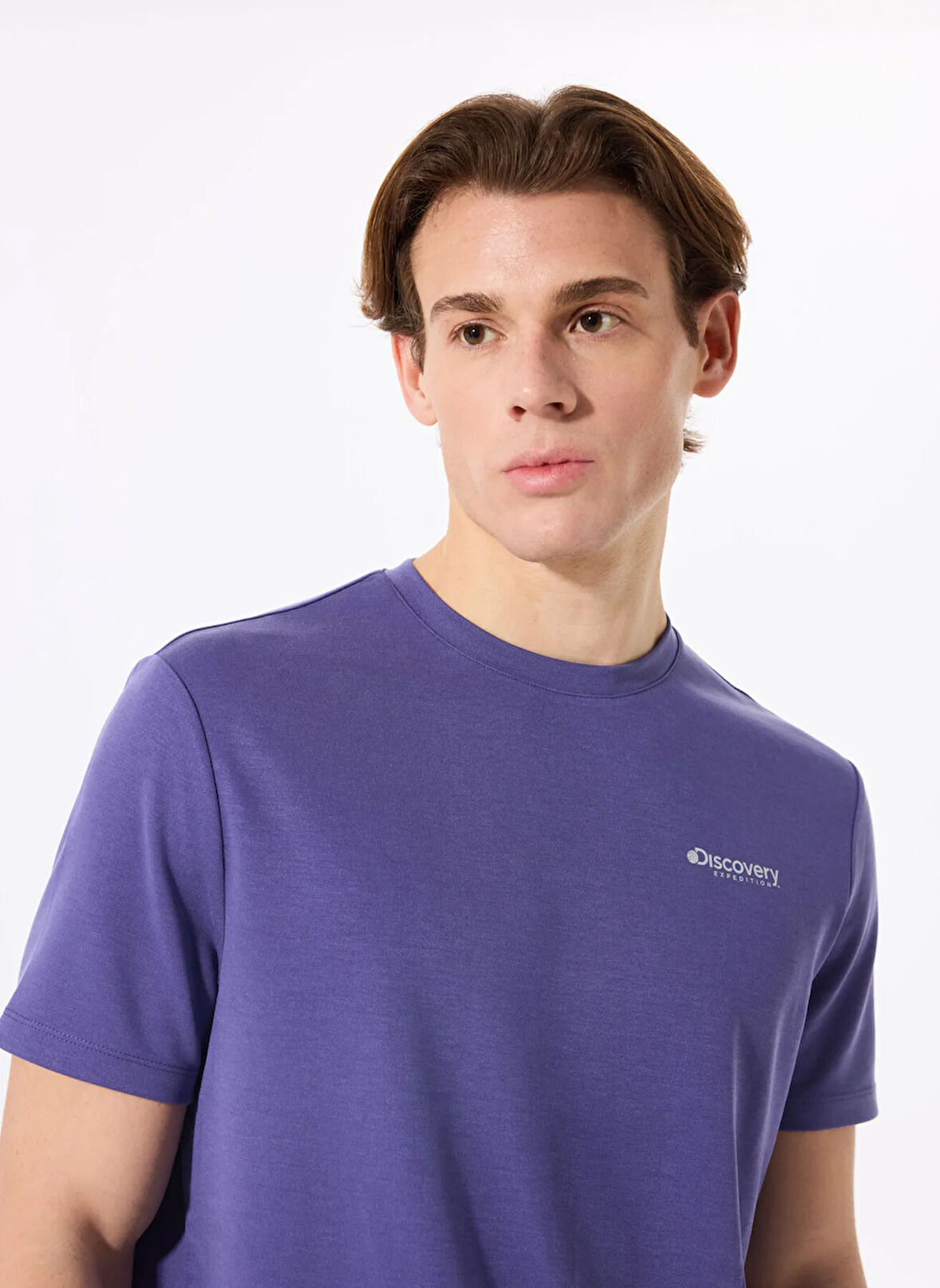 Mor Erkek Bisiklet Yaka Relaxed T-Shirt D5SM-TST3783