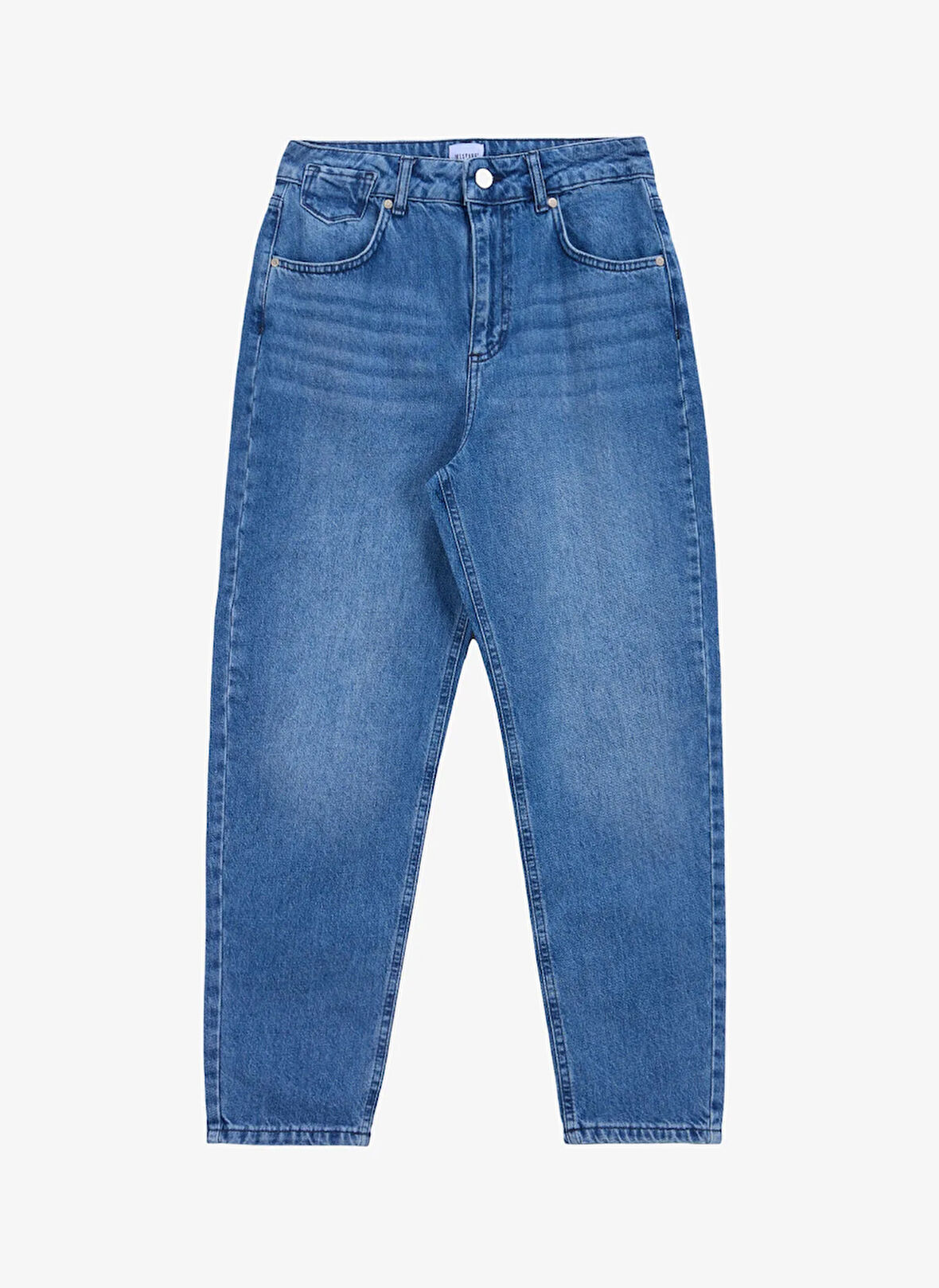 Mustang Standart Bel Normal Paça Mom Fit Mavi Kadın Denim Pantolon CHARLOTTE TAPERED-1011