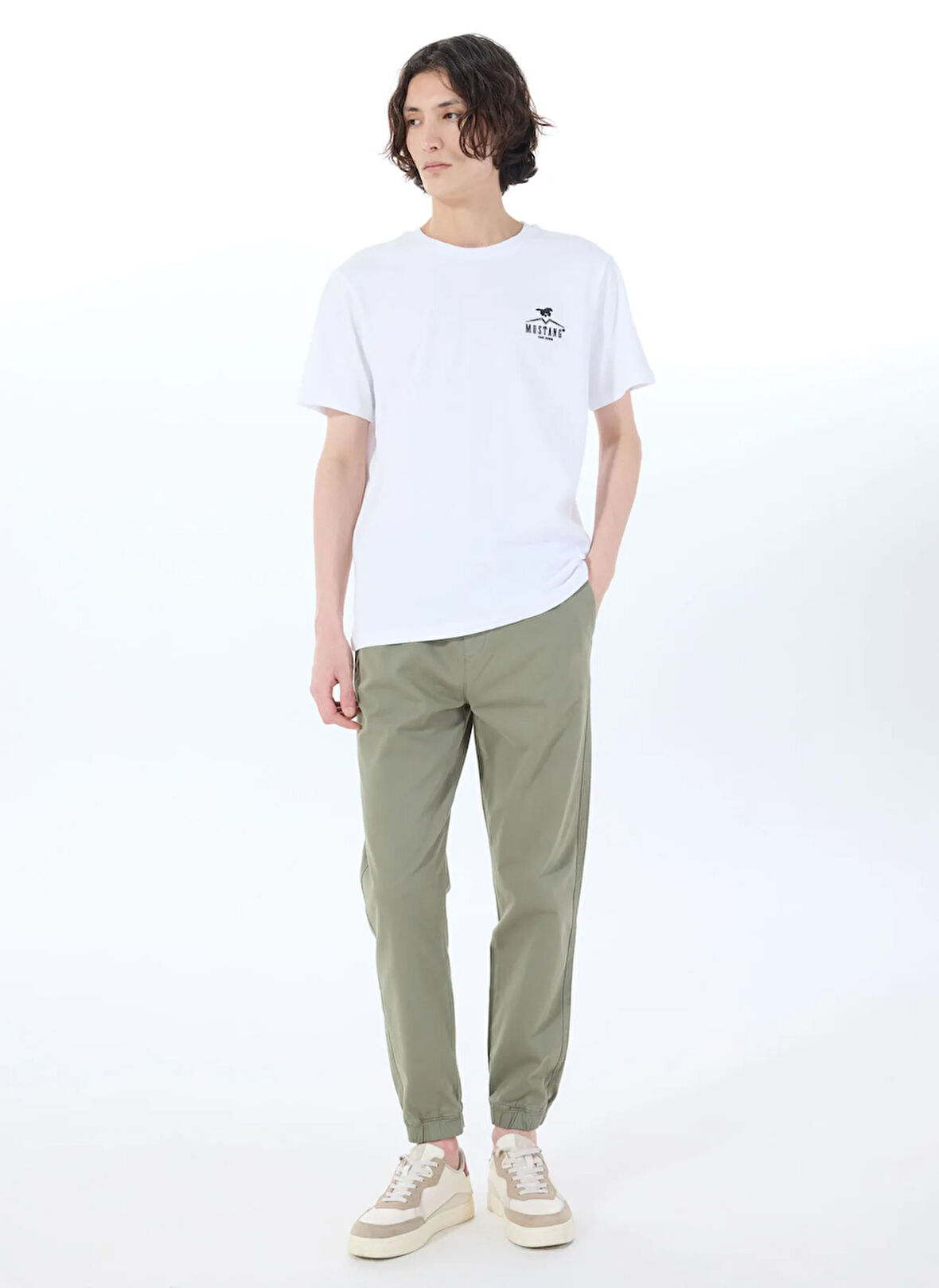 Mustang Lastikli Paça Haki Erkek Kargo Pantolon M5SM-PNT1316