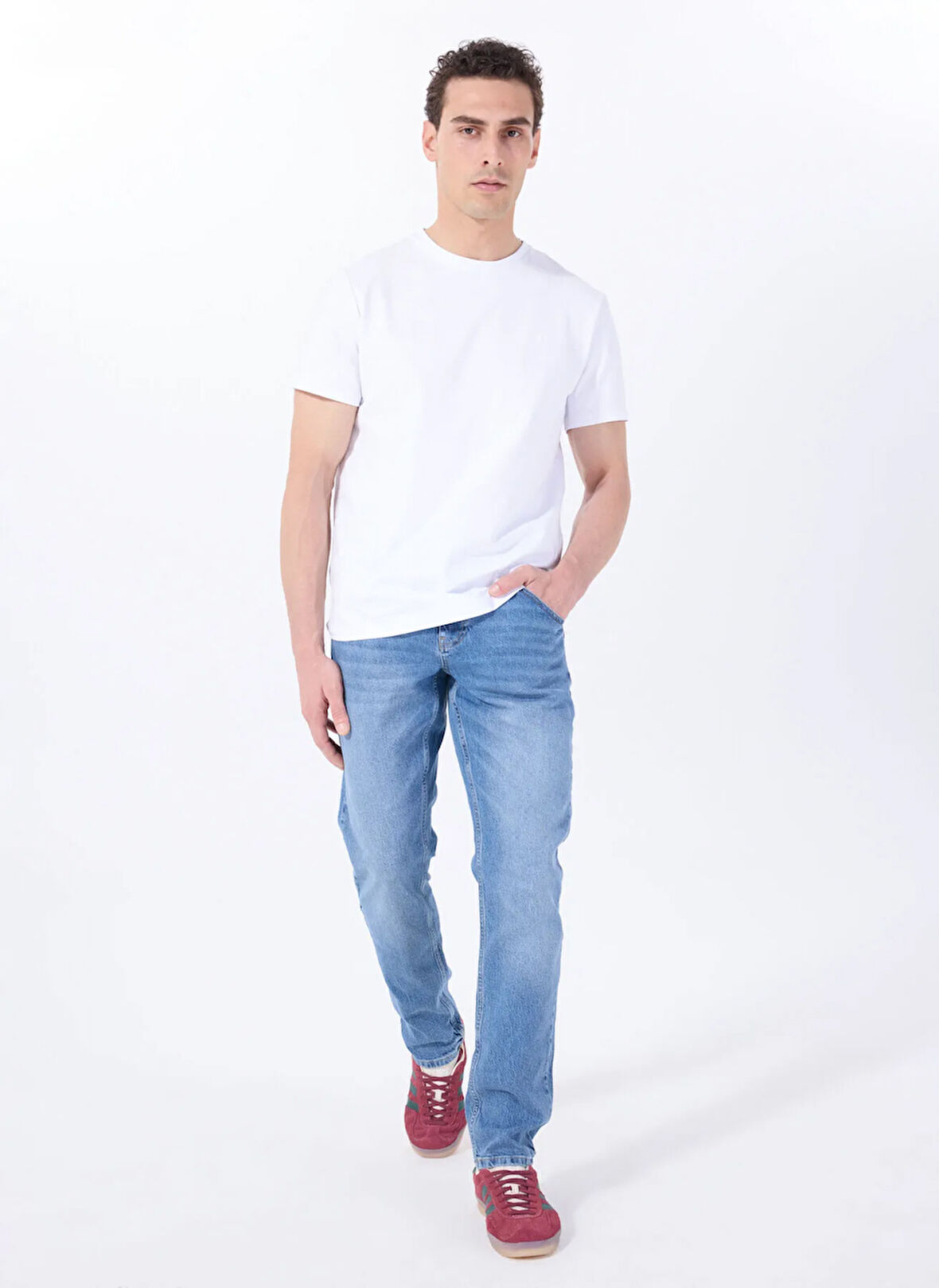 Mustang Orta Bel Slim Fit İndigo Erkek Denim Pantolon MICHIGAN SLIM - 1174